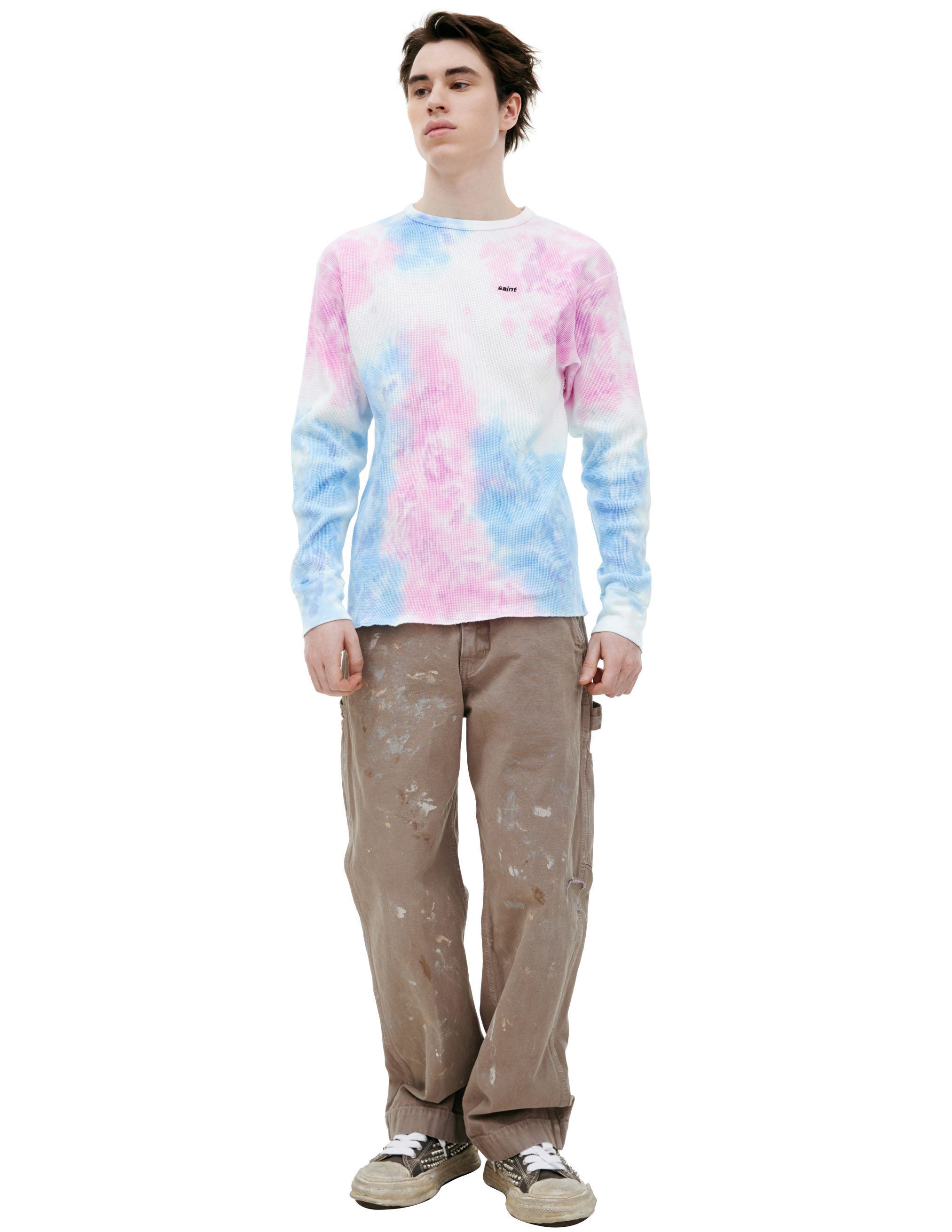Saint Mxxxxxx Longsleeve With Streaks In Pink