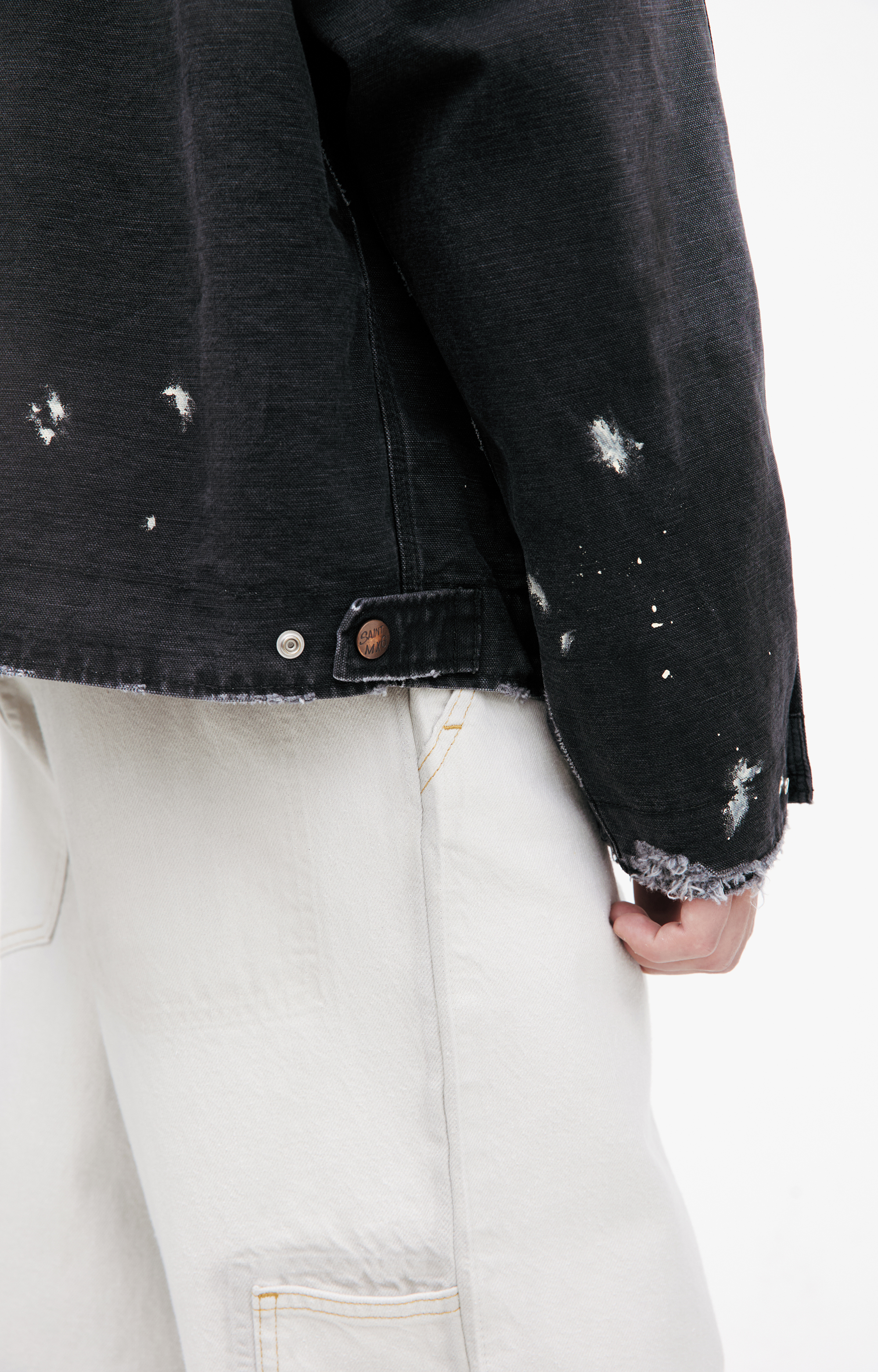 Buy Saint Mxxxxxx men grey denim jacket for $816 online on SV77