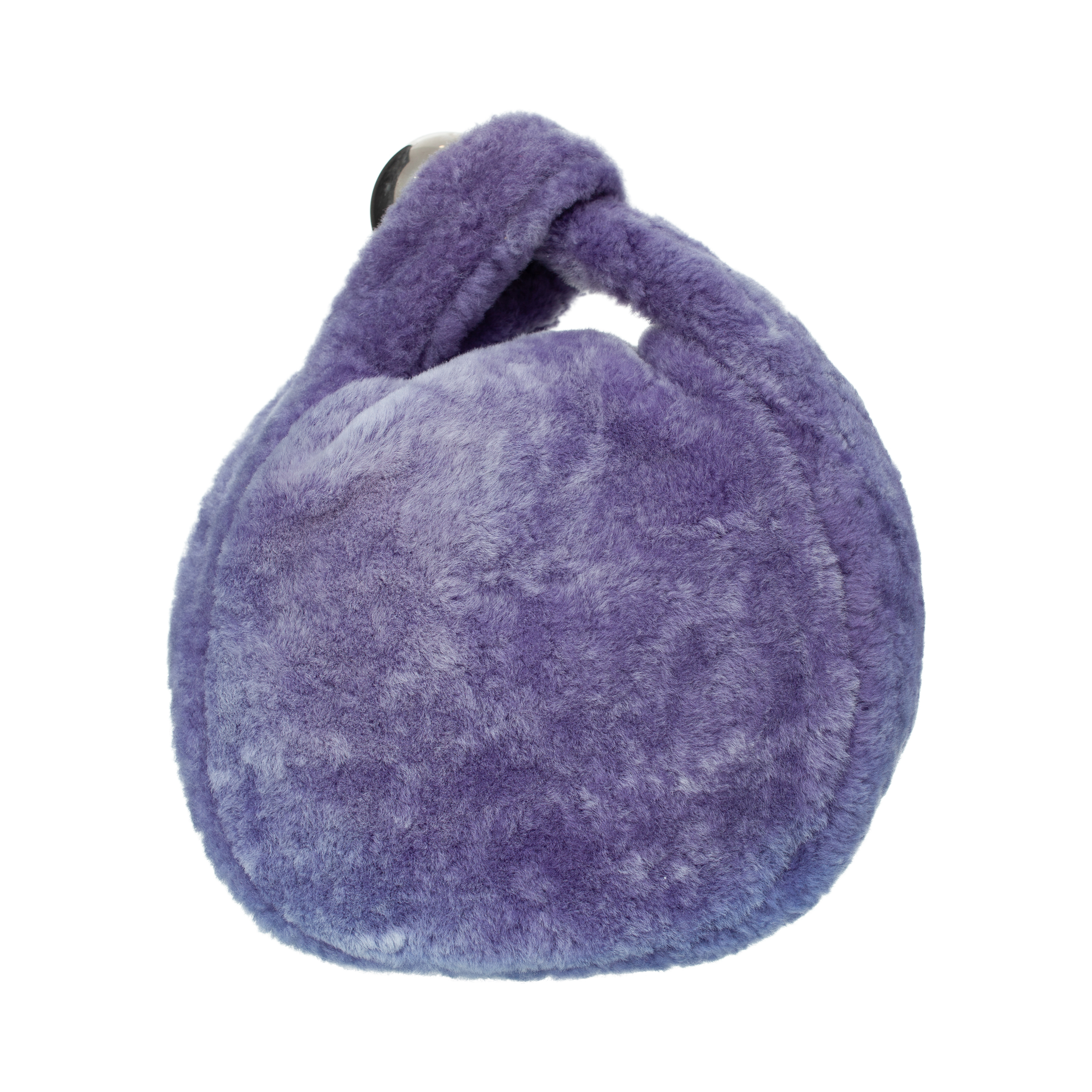 Shop Jil Sander Sphere Fur Bag In Purple