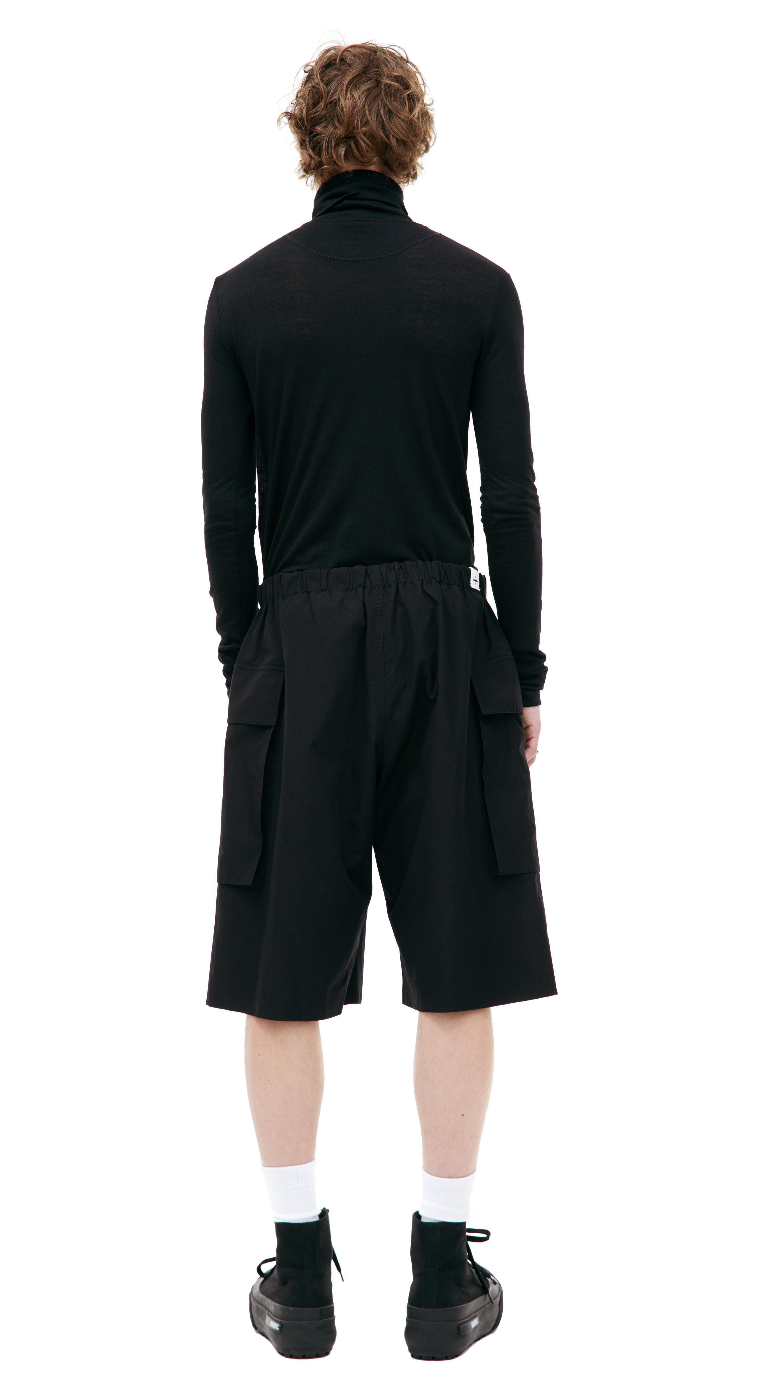 Buy Jil Sander men black cotton cargo shorts for €522 online