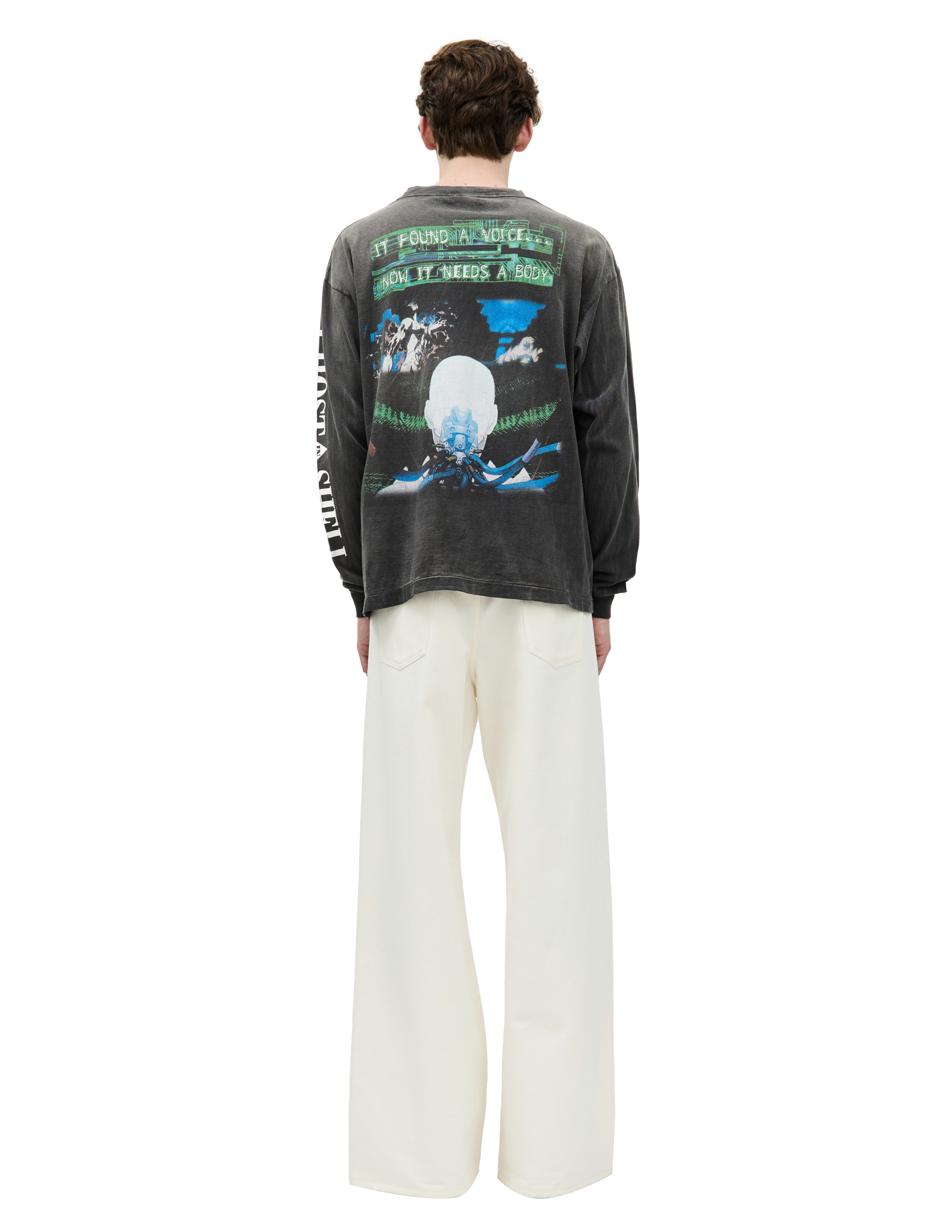 Saint Mxxxxxx X Ghost In The Shell Longsleeve In Grey