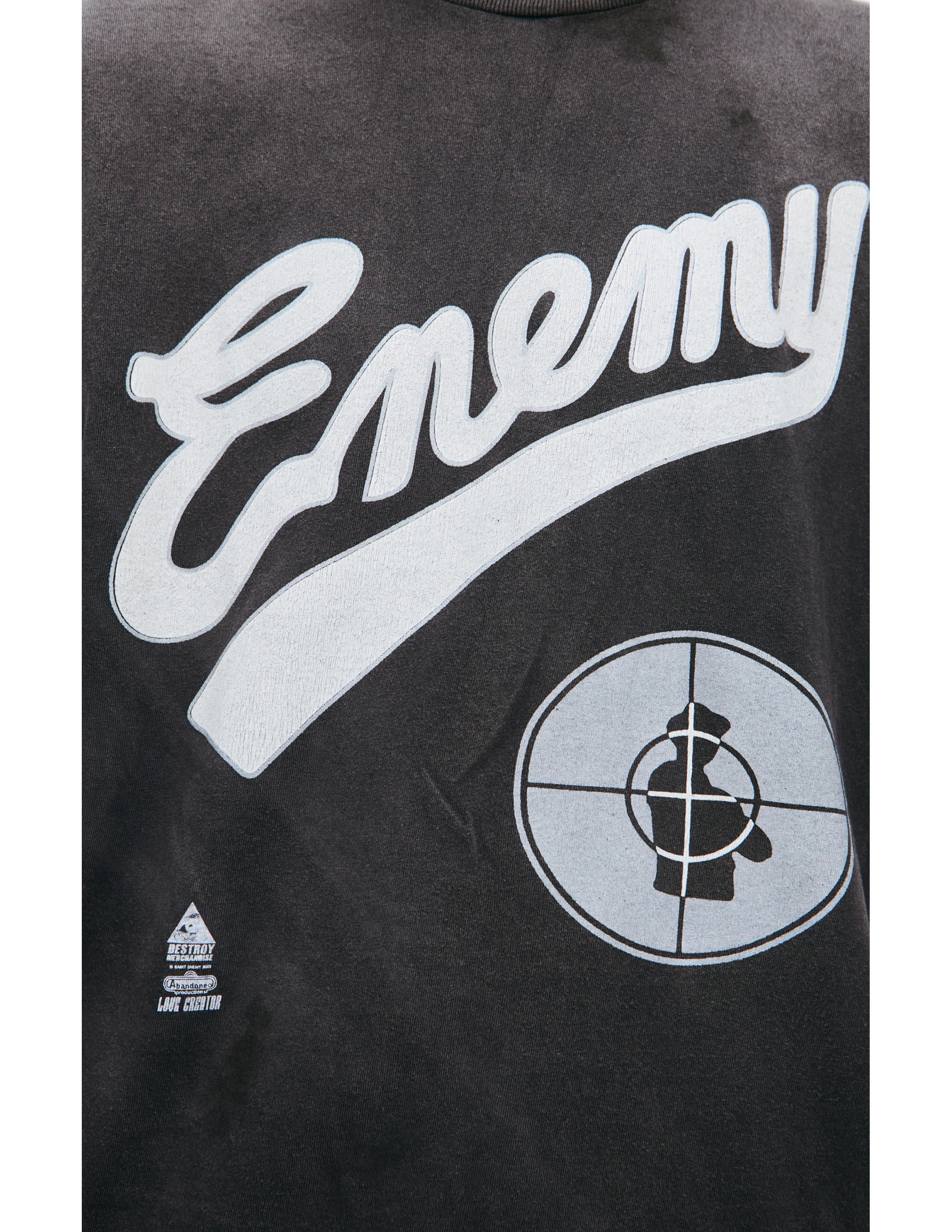 Saint Mxxxxxx X Public Enemy T-shirt In Grey