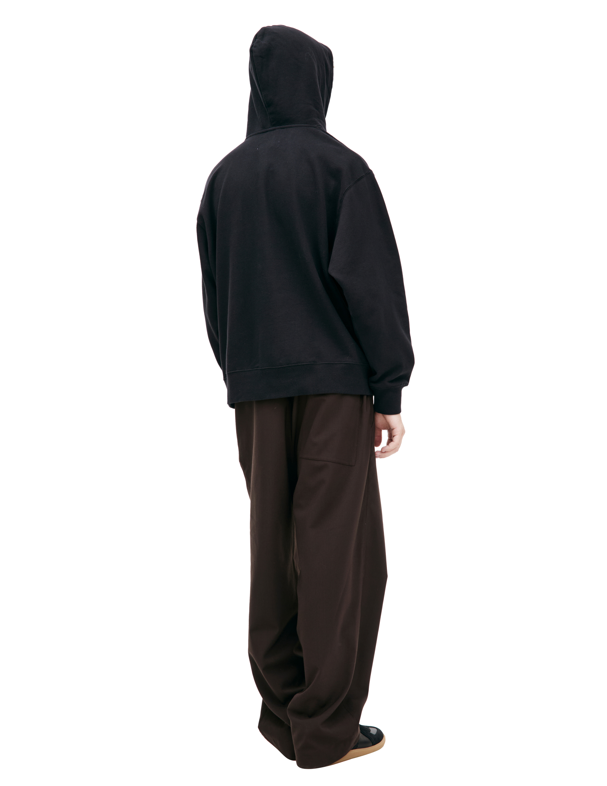 Shop Yohji Yamamoto X New Era Logo Hoodie In Black