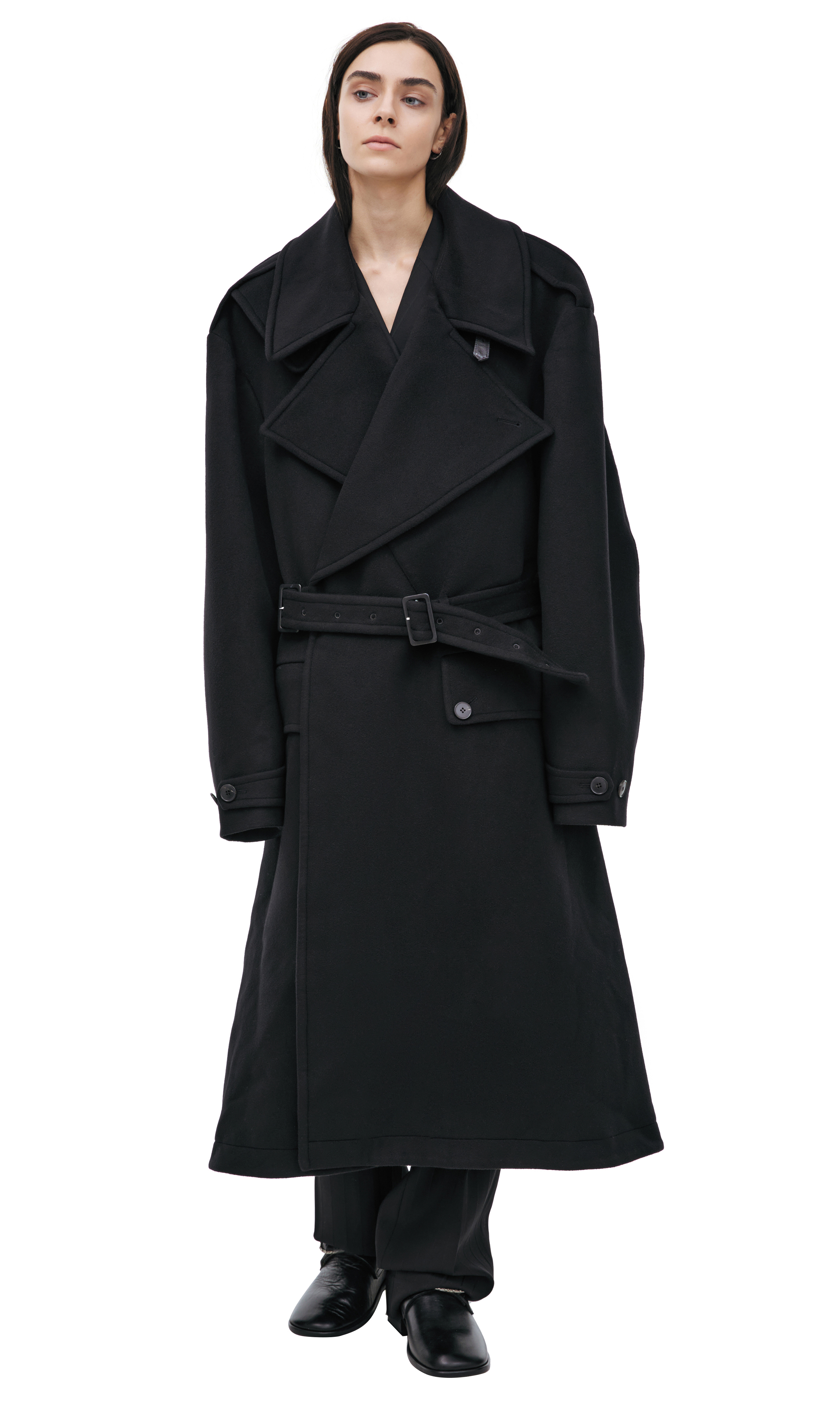 Enfants Riches Déprimés Black cashmere coat