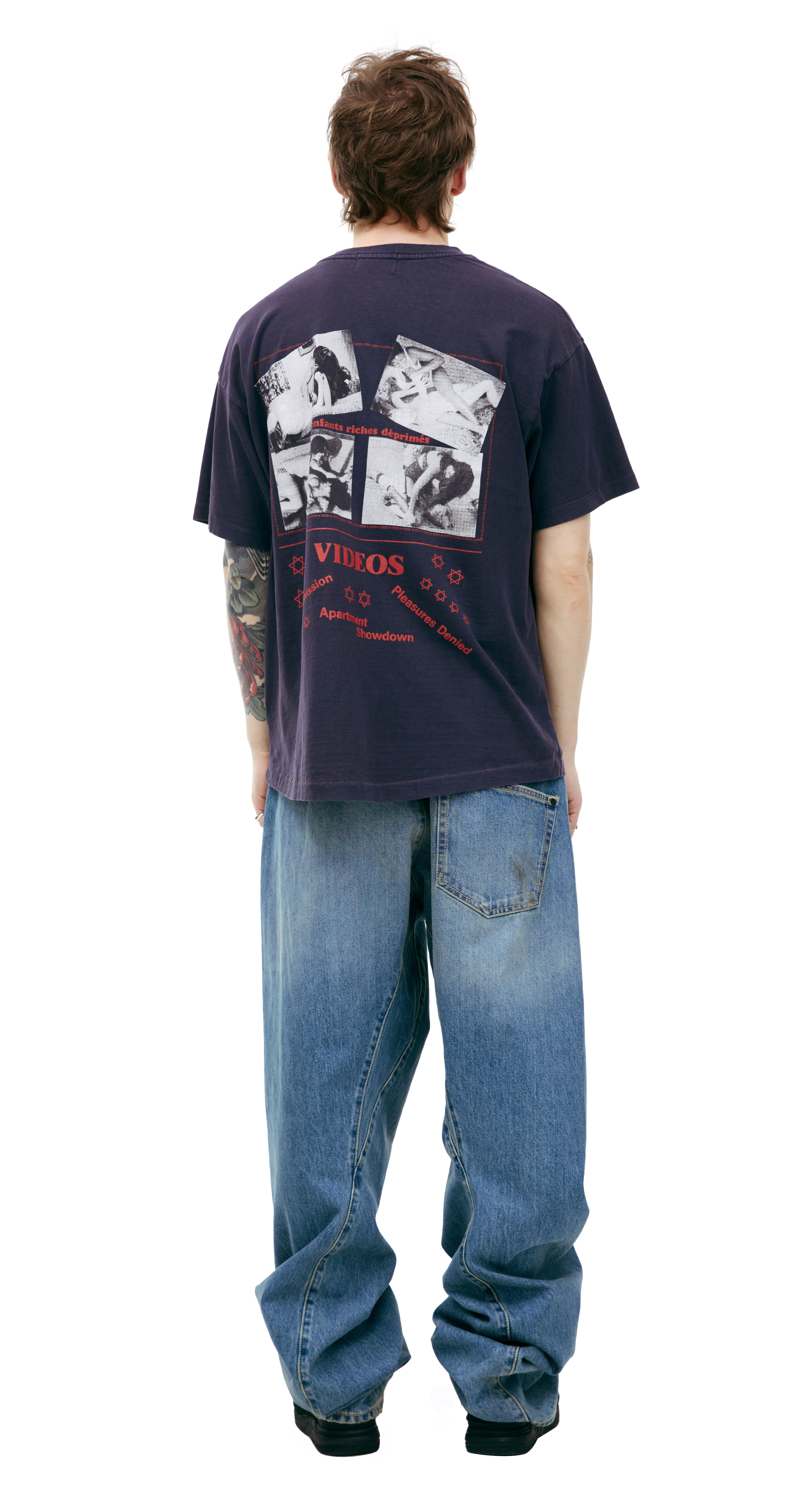 【関税込み】Enfants Riches Deprimes ネイビー Chain Tシャツ Enfants Riches Déprimés: Navy Chain T-shirt | SSENSE