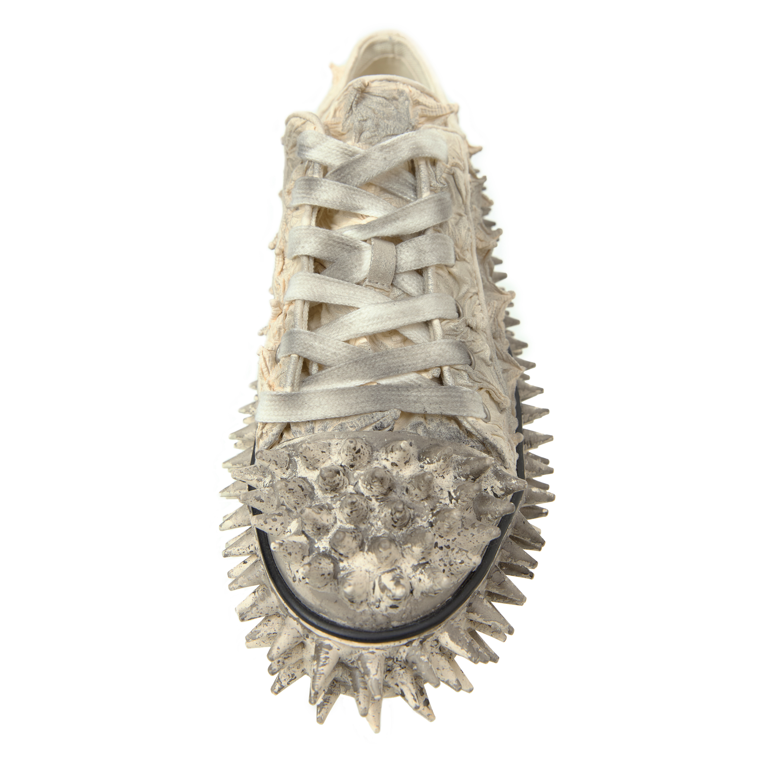 Doublet IVORY PORCUPINE LACE UP SNEAKER - IVORY | Garmentory