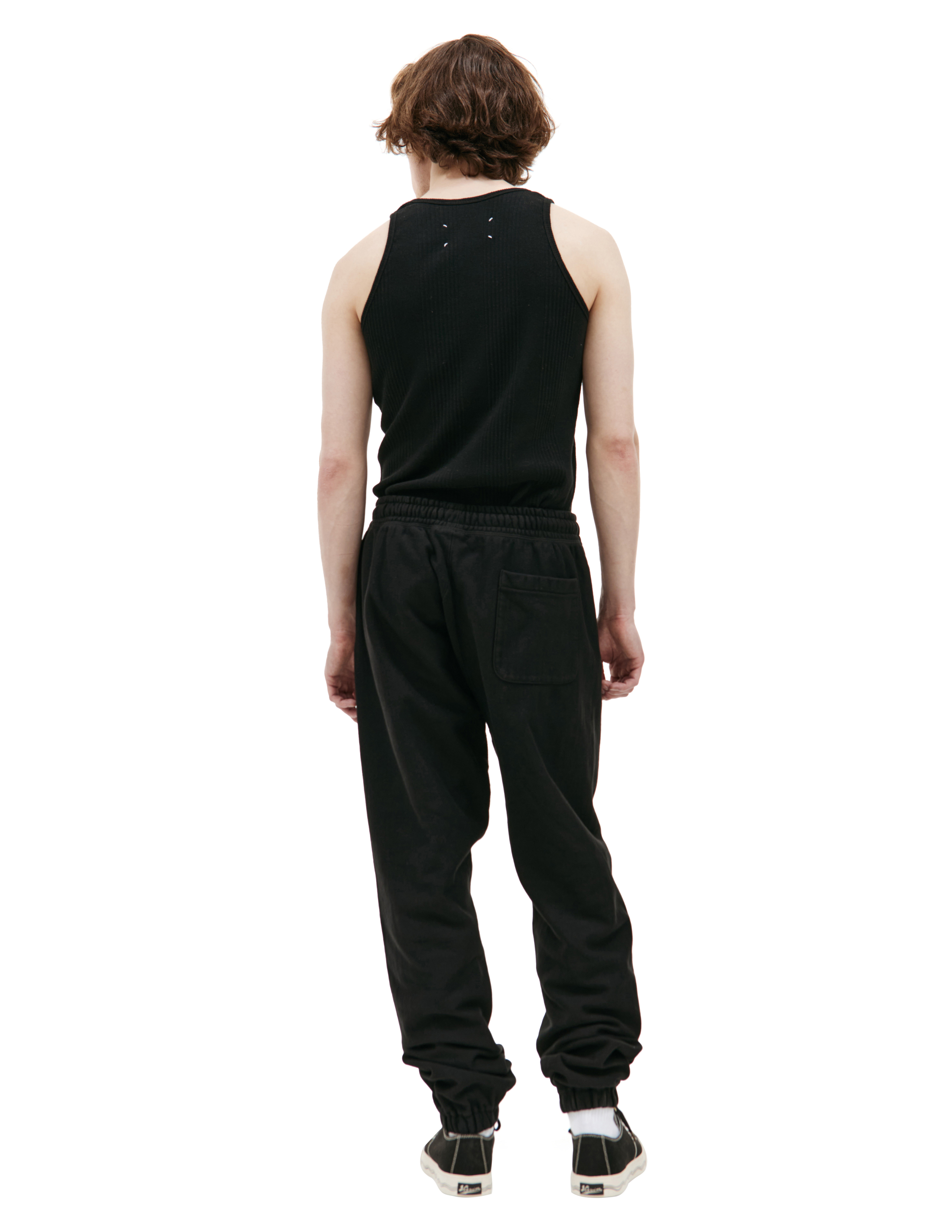 Shop Saint Michael Logo Printed Sweatpants In Black