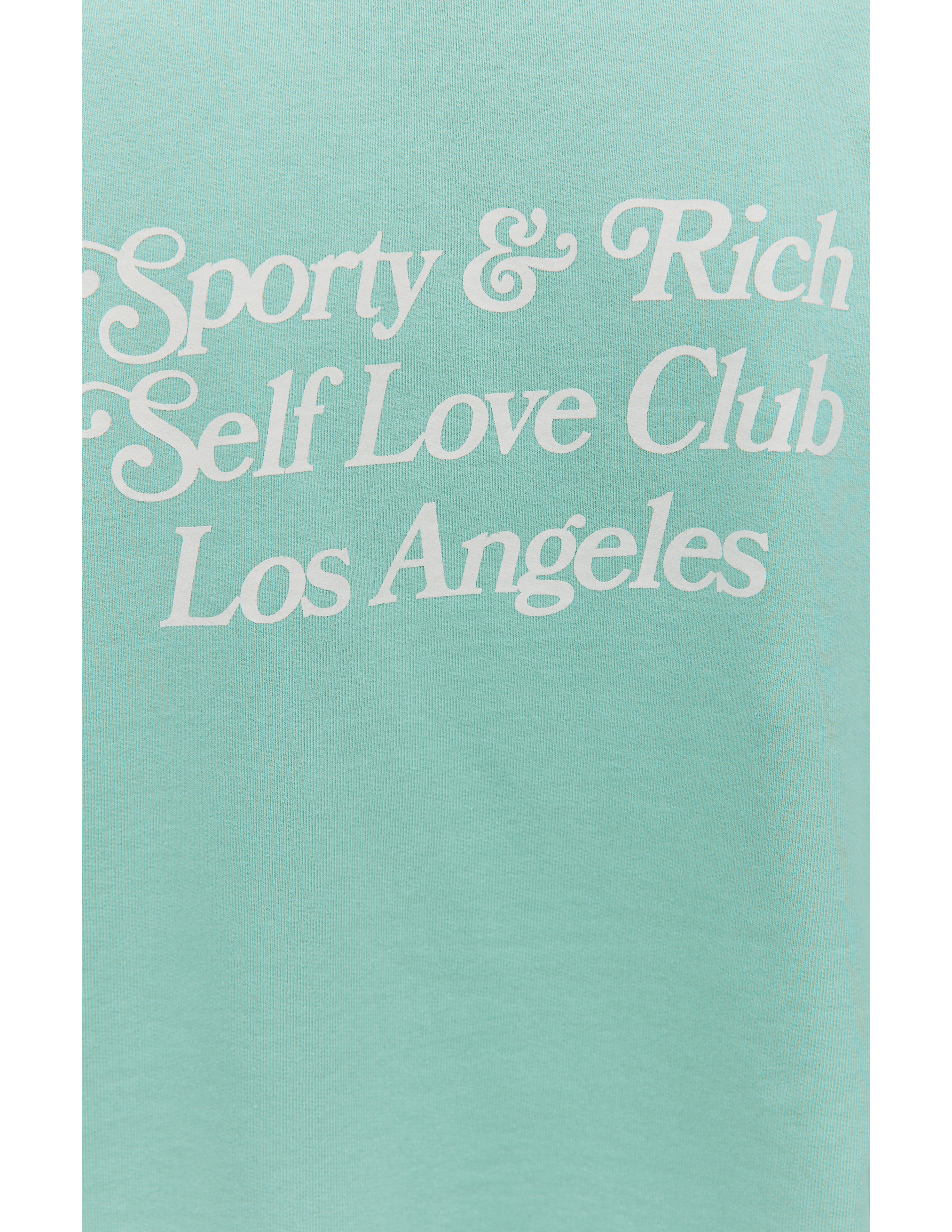 Shop Sporty And Rich 'self Love Club' Printed Sweatshirt In Light Green