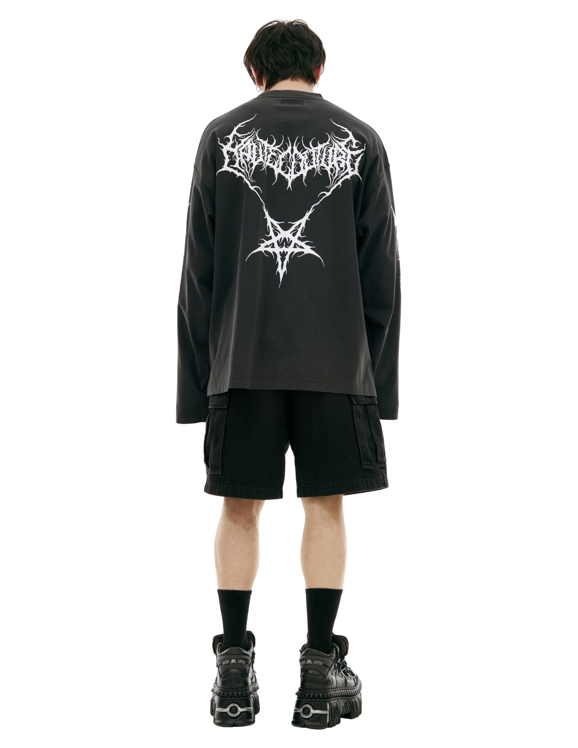 Vetements Printed Cotton Longsleeve In Black