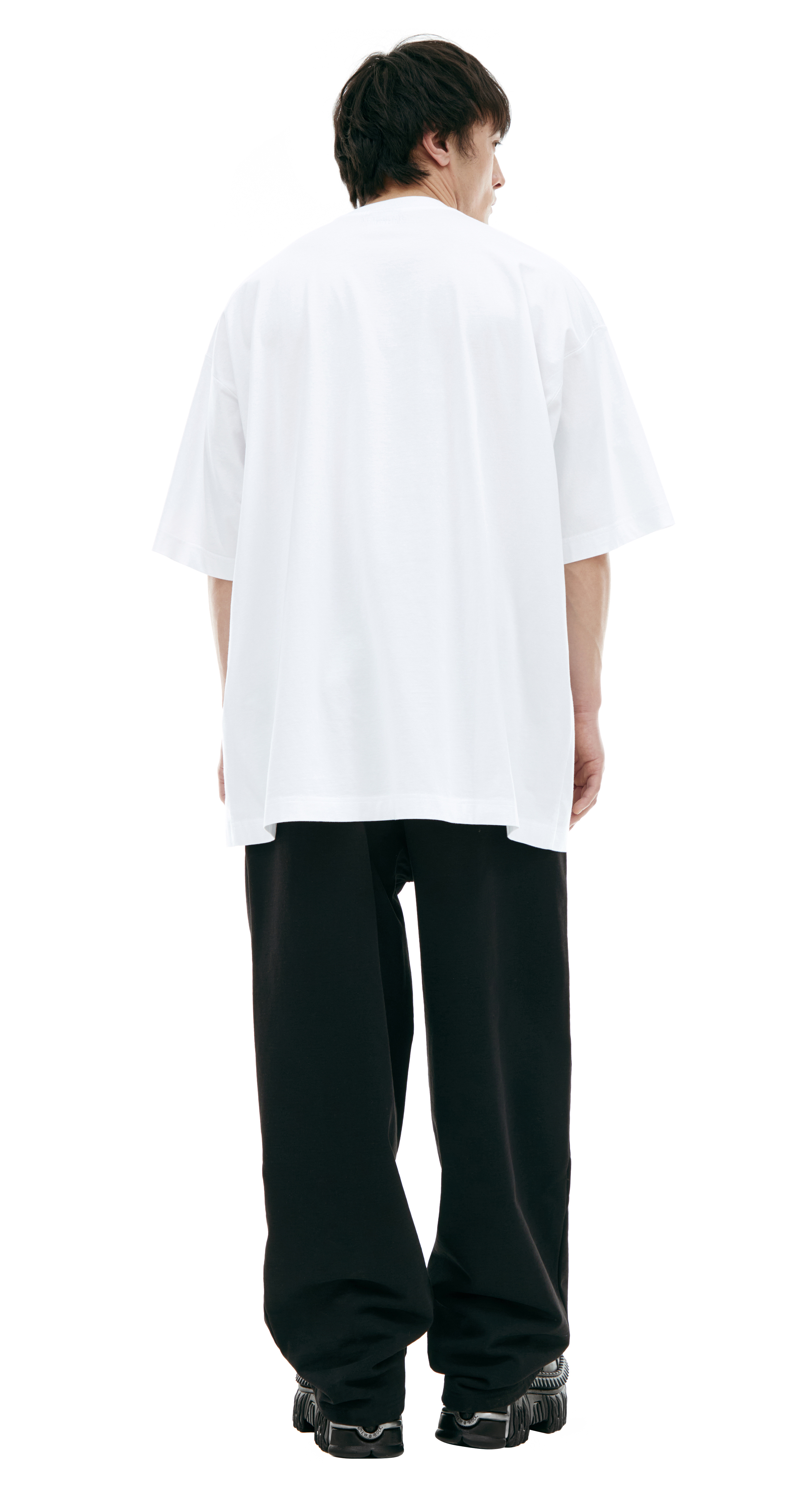 Buy VETEMENTS men white cotton t-shirt for $600 online on