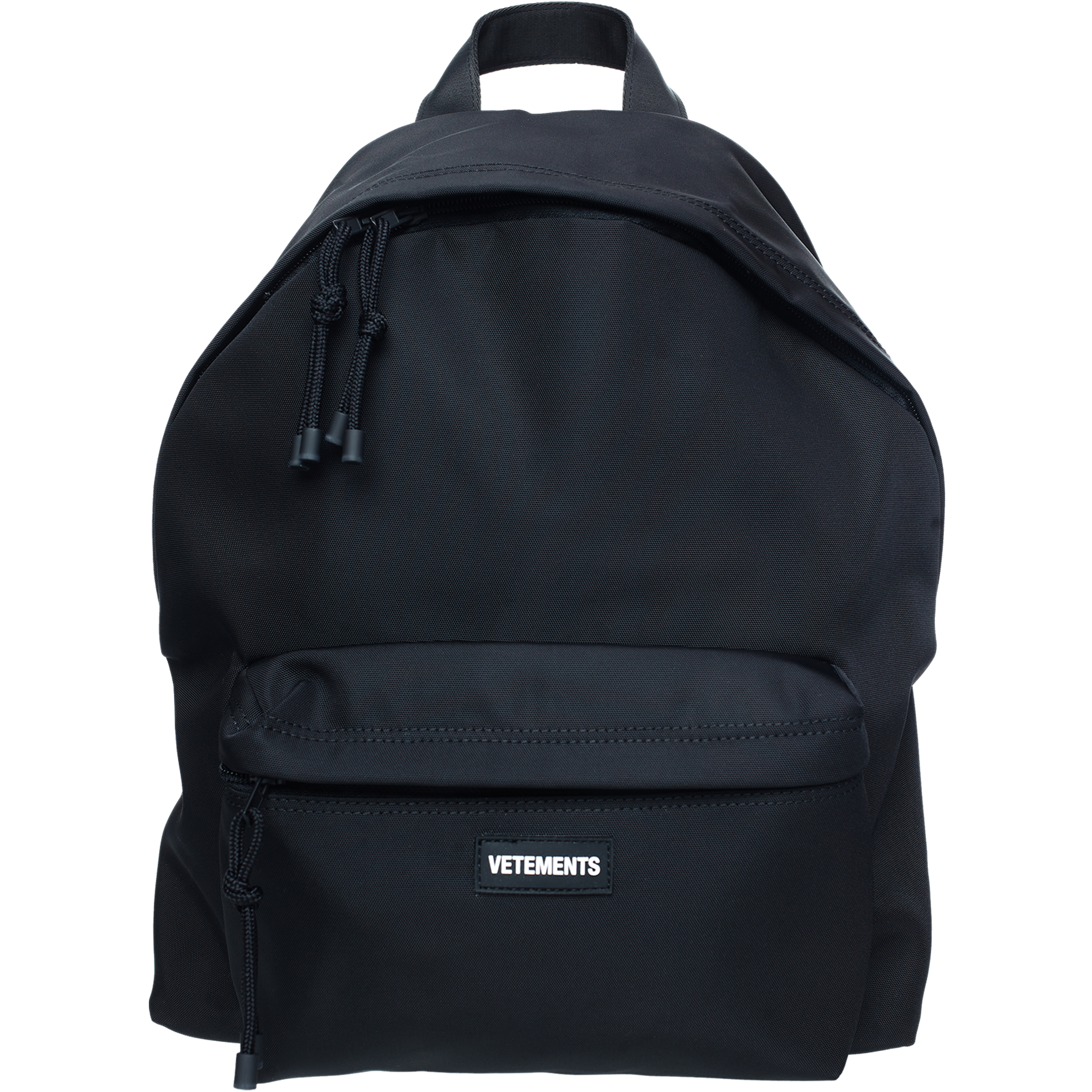 Shop Vetements Black Logo Backpack