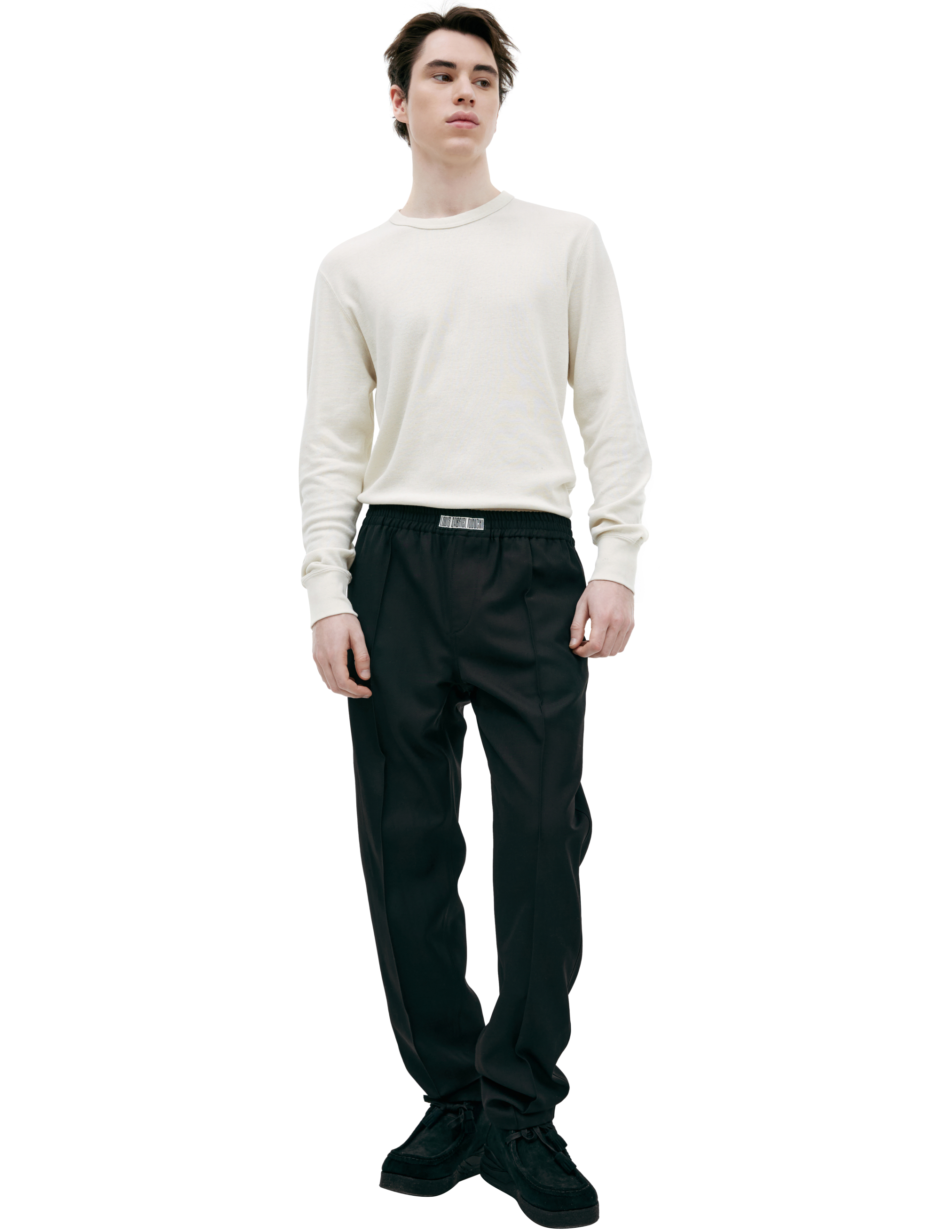 Louis Gabriel Nouchi Black Straight Trousers In Black