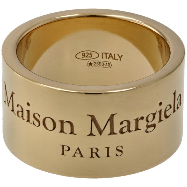 Buy Maison Margiela women logo ring 12mm for $530 online on SV77