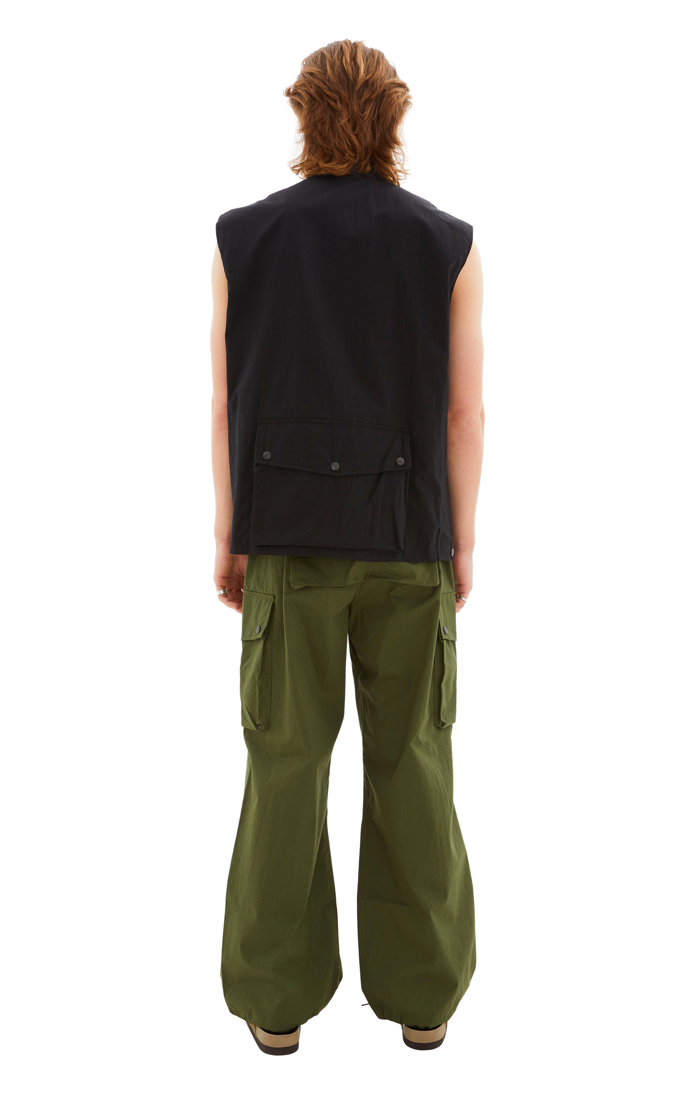 BUTCHER PRODUCTS/ブッチャープロダクツ \"FIELD VEST\" Namu Shop - ts(s) Chintz Finish Cotton Belted Field Vest - Olive