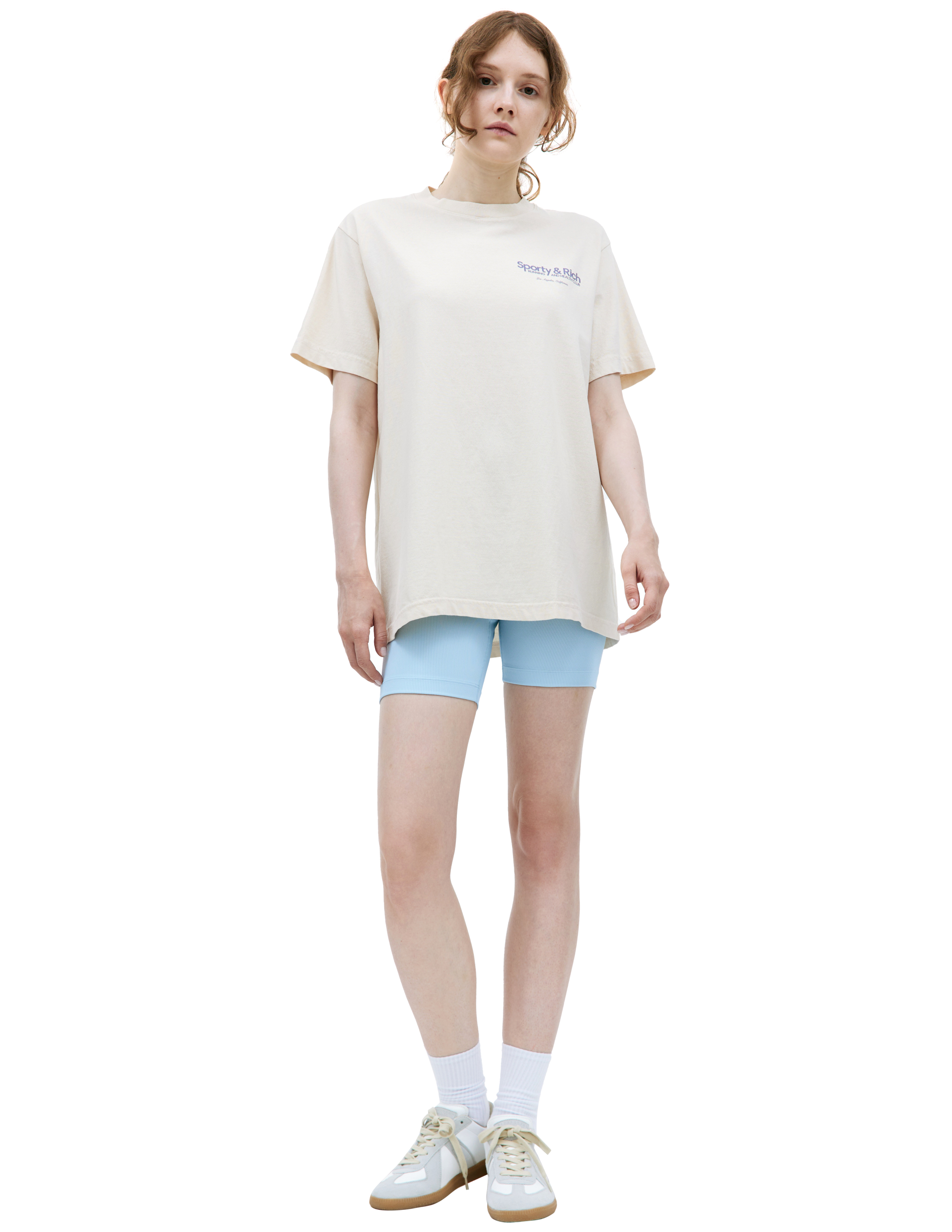 SPORTY & RICH Beige Club t-shirt
