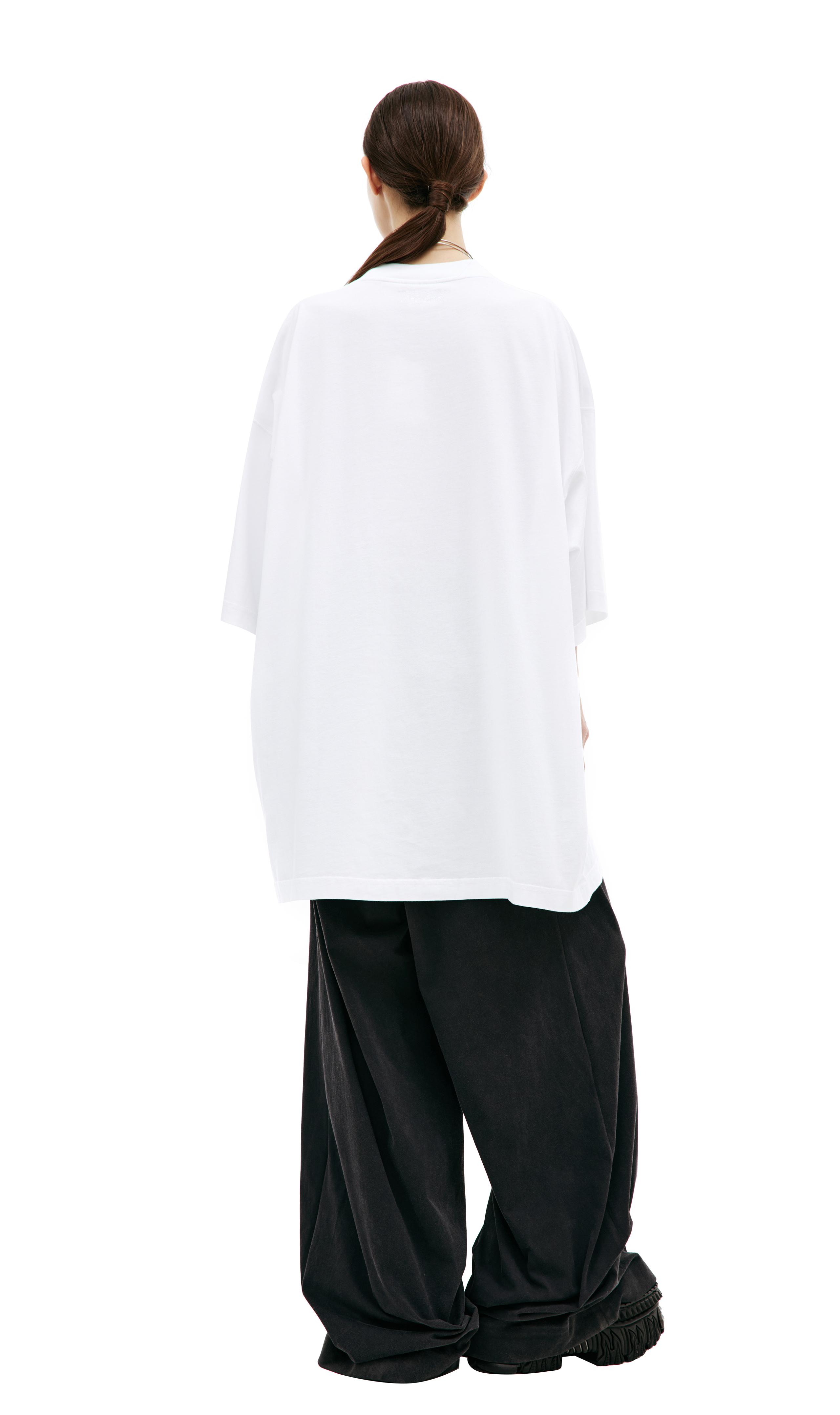 Tシャツ・カットソー VETEMENTS FW24 'Spoiled By God' T-shirt (WA65TR482B BLACK) VETEMENTS Spoiled By God T-shirt | Black | FARFETCH
