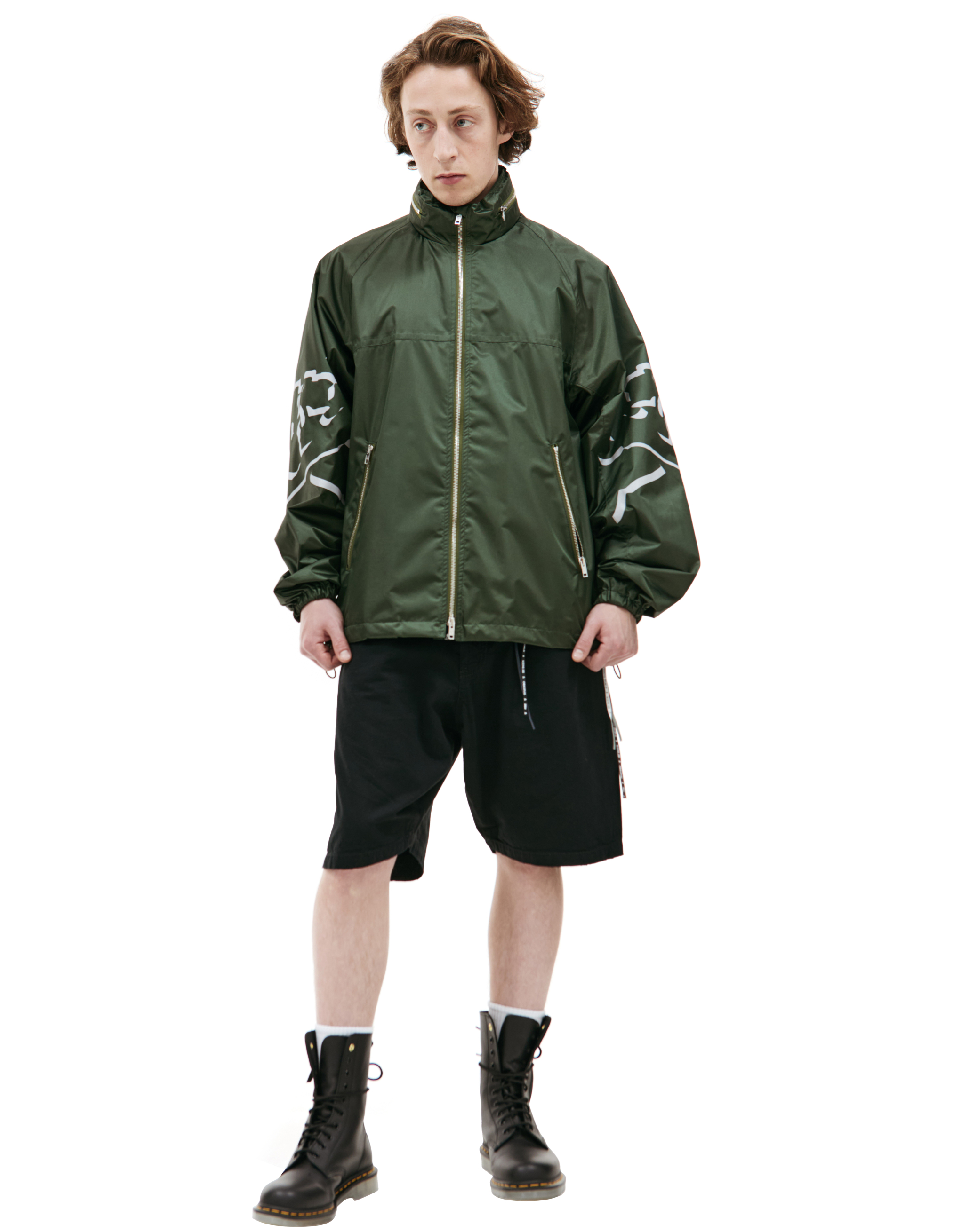 Mastermind Japan Embroidered Logo Jacket In Green