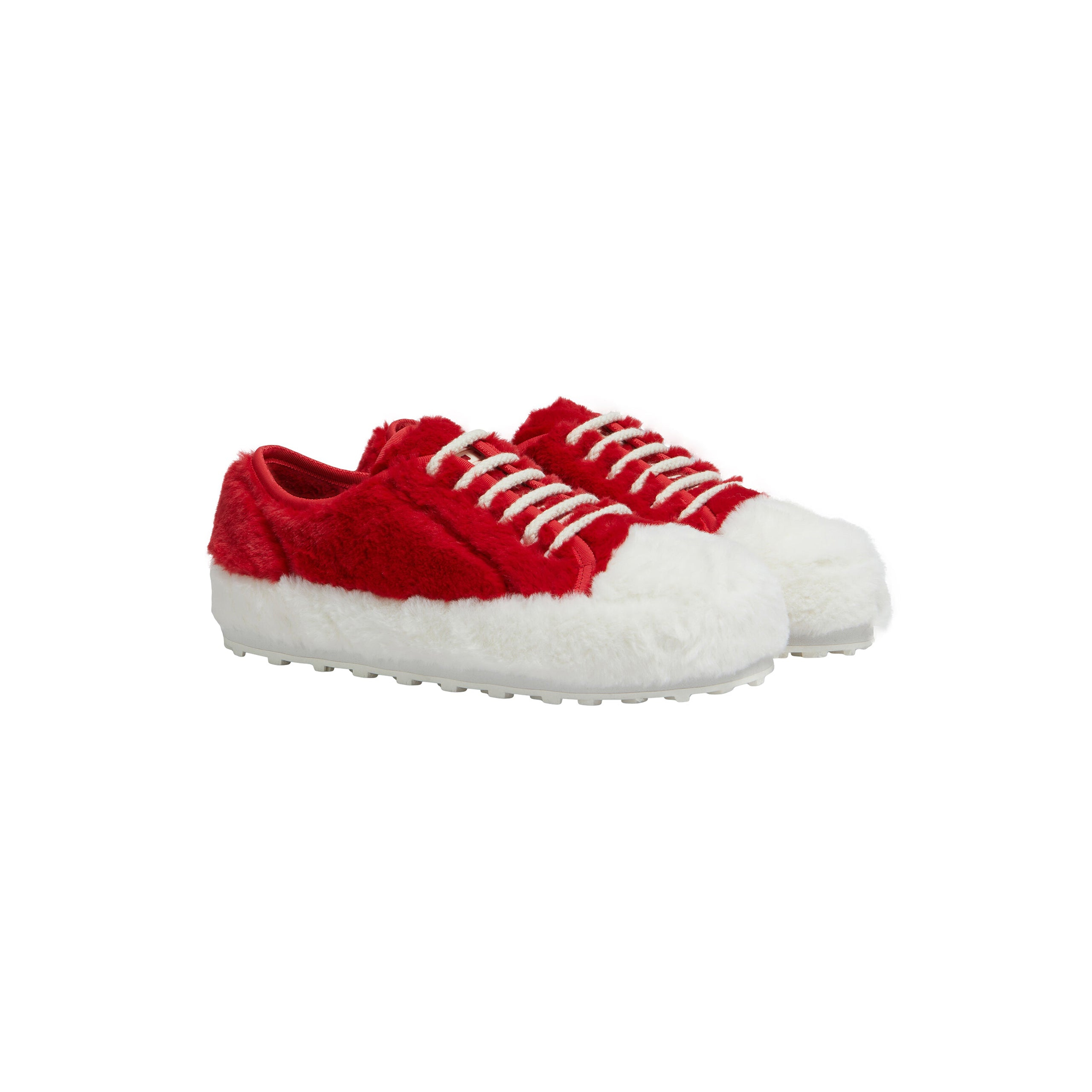 Marni Women's Fluffy Sneakers In Red