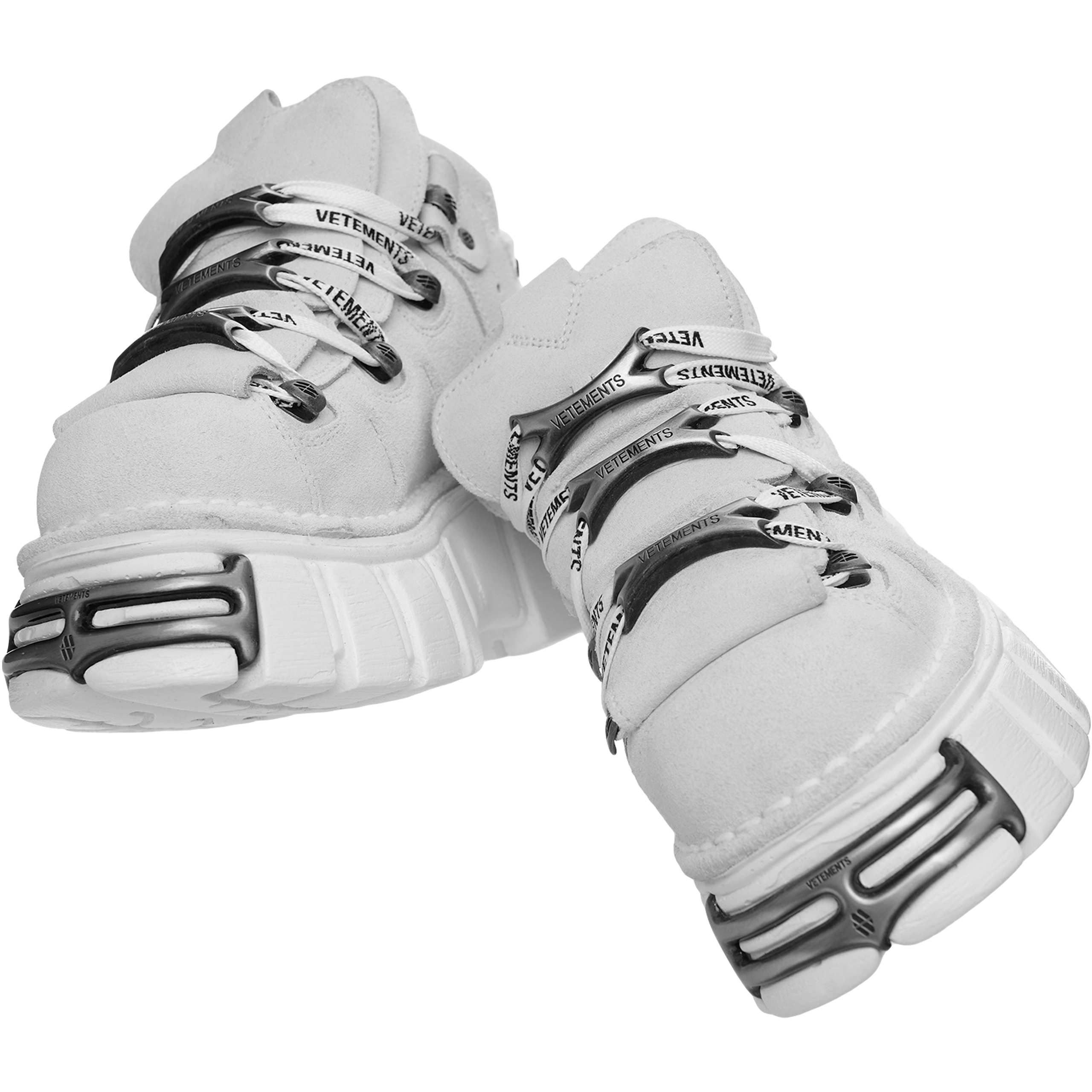 Shop Vetements Etements X New Rock Platform Boots In White