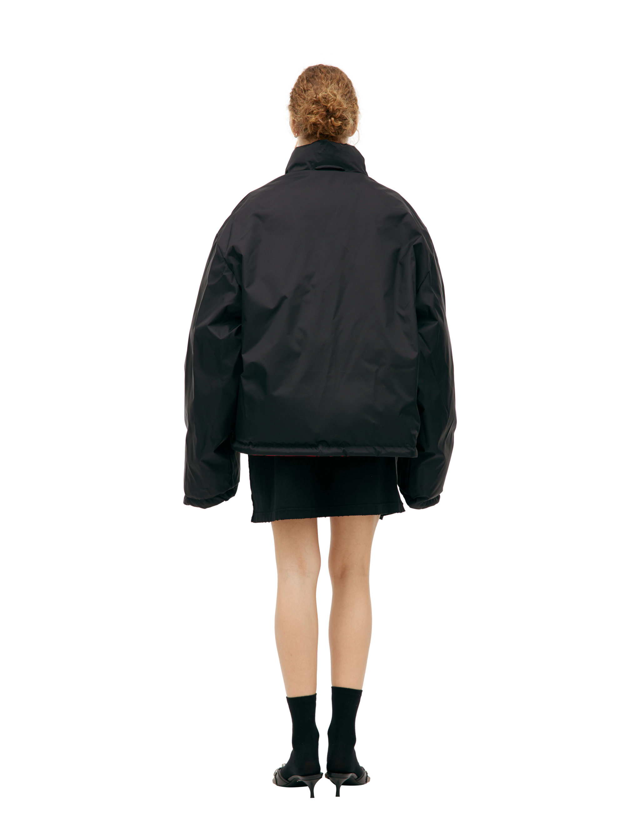 Balenciaga Two-way Down Jacket With Zipper In Black