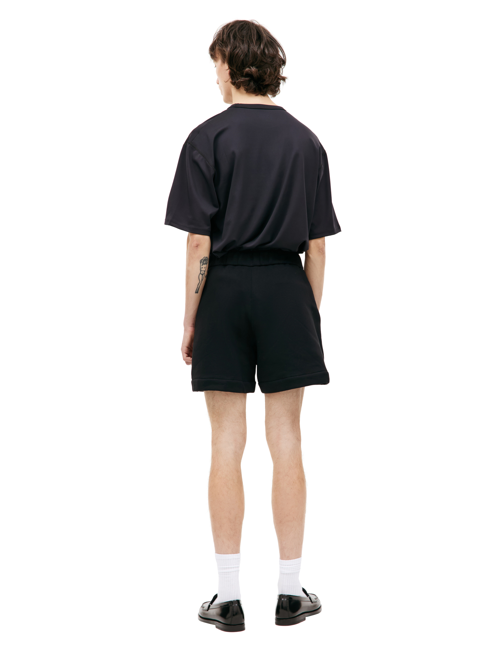 Shop Jil Sander Black Drawstring Shorts