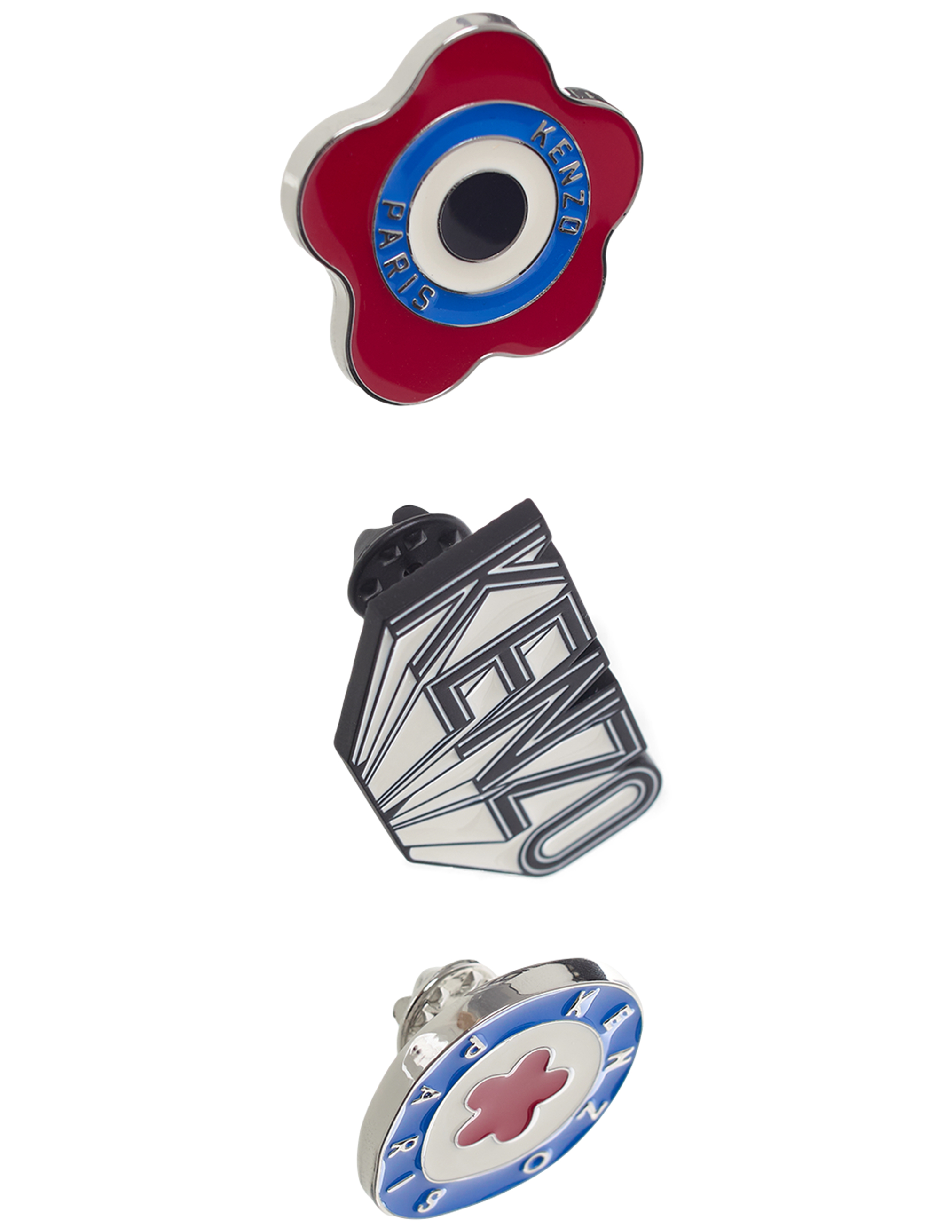 Kenzo Set Of Three Badges In Multicolor