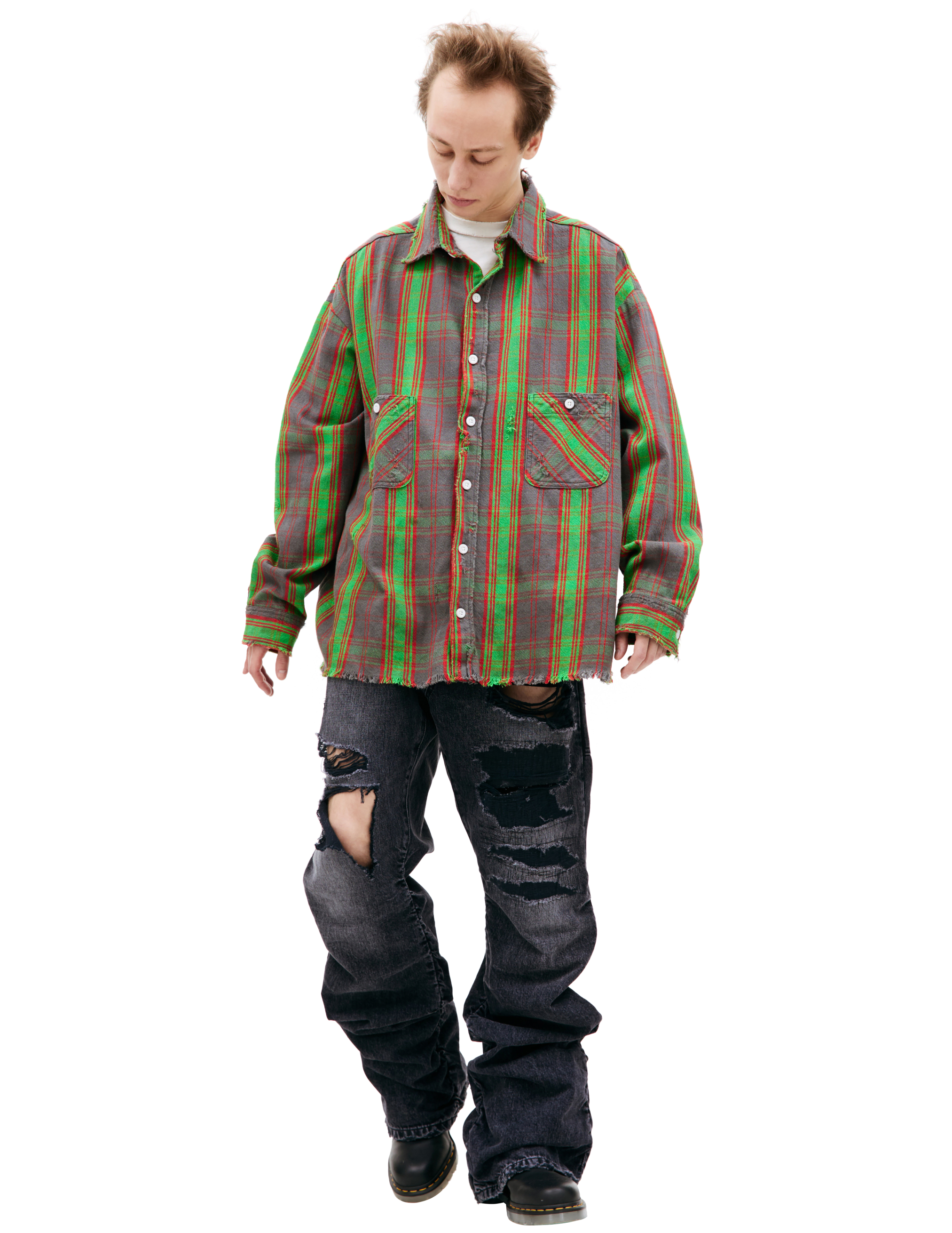 Saint Michael Saint Michael x Denim Tears cheked shirt