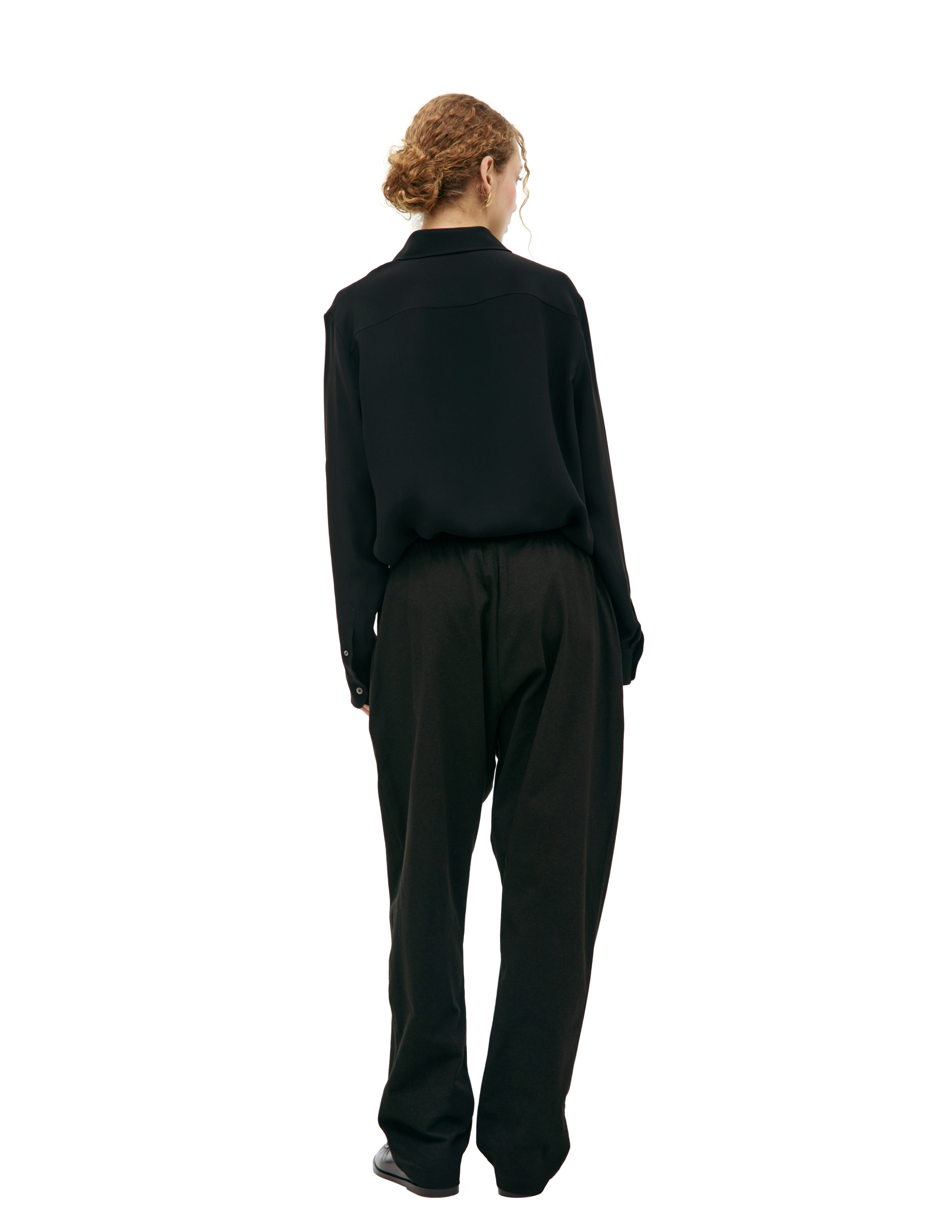 The Row Basic Cotton Trousers In Black
