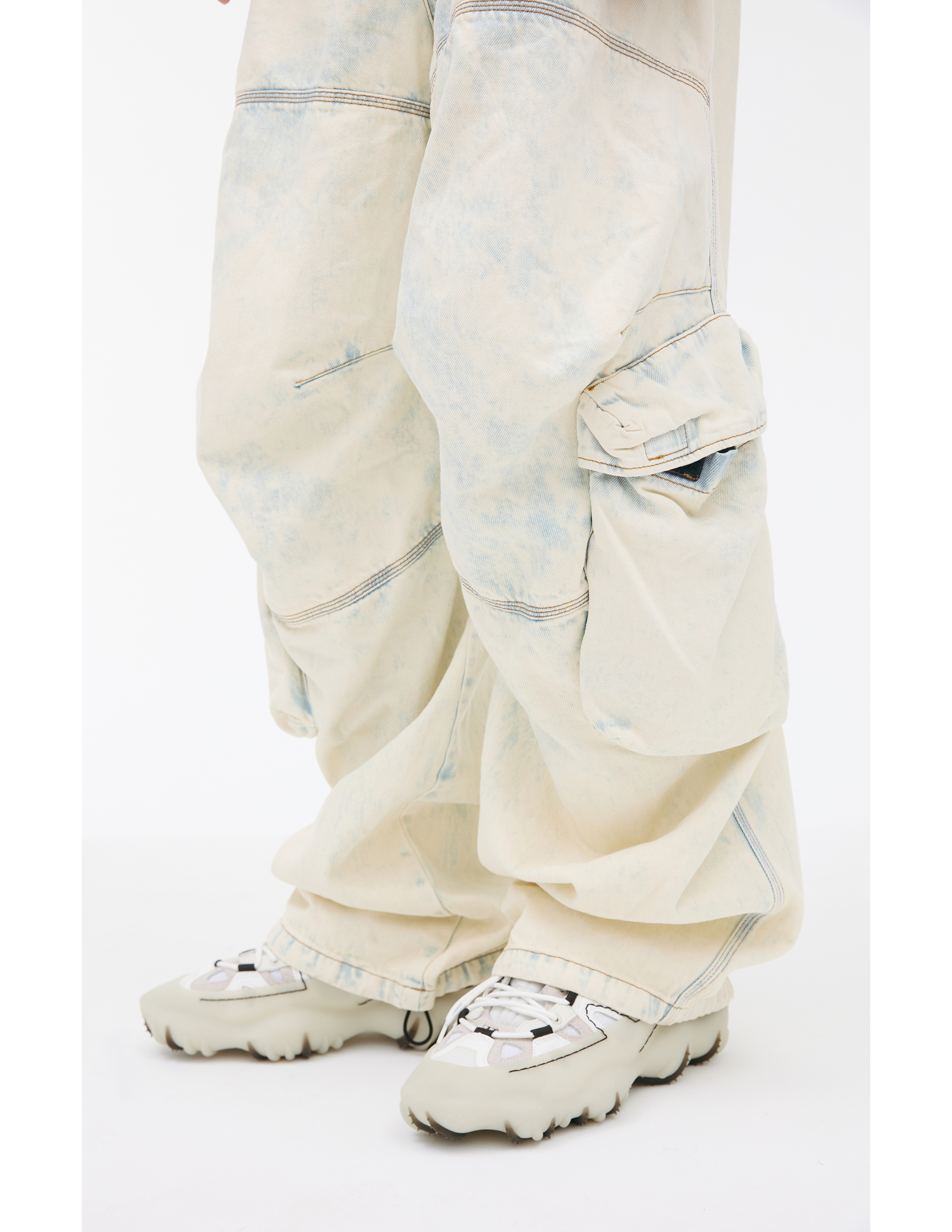 Diesel Wide Jeans D-arne 0cbcv In White