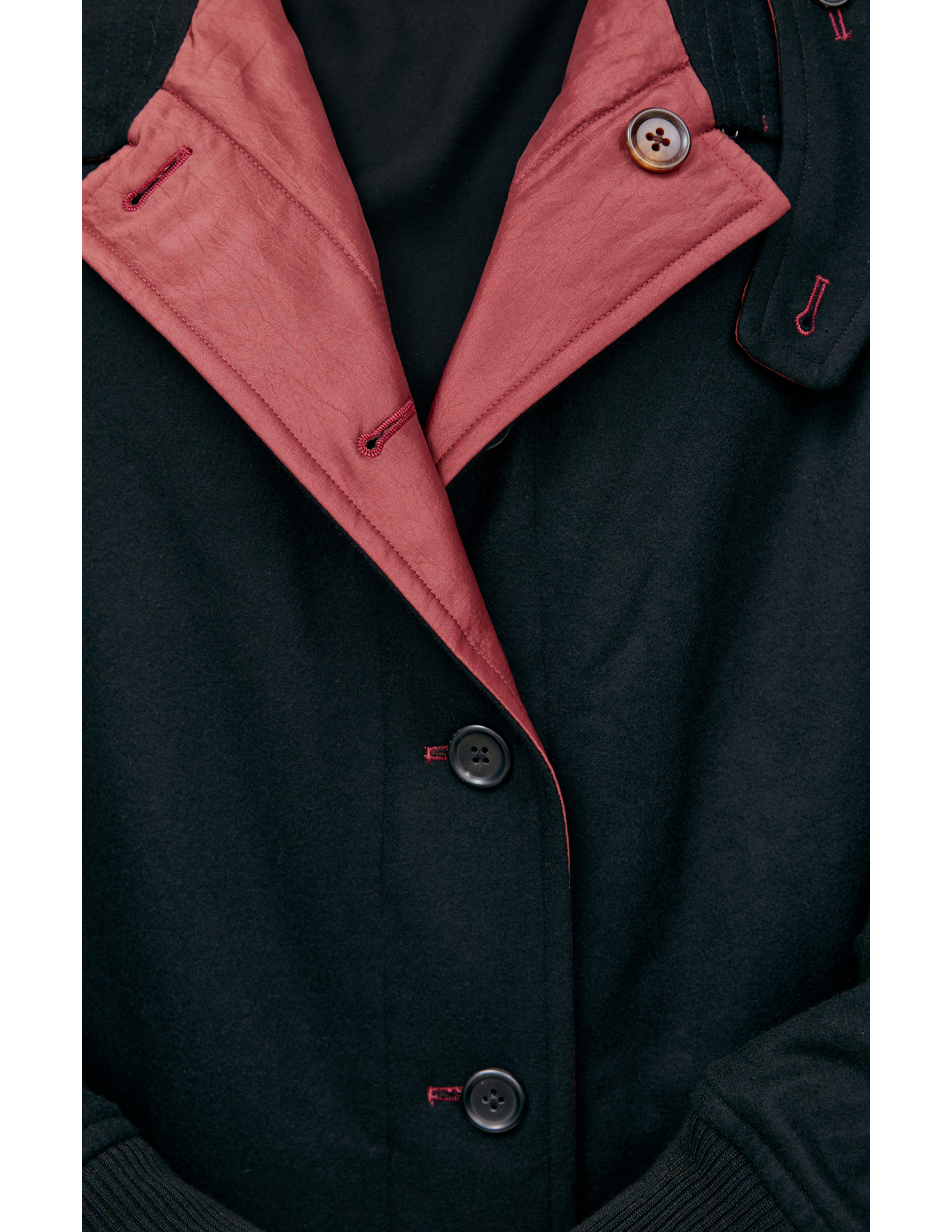 Yohji Yamamoto Double Sided Coat With Print In Red