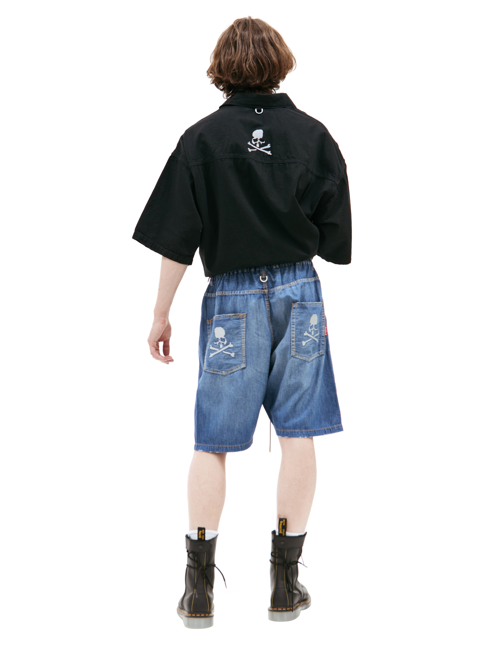 Shop Mastermind Japan Blue Denim Shorts