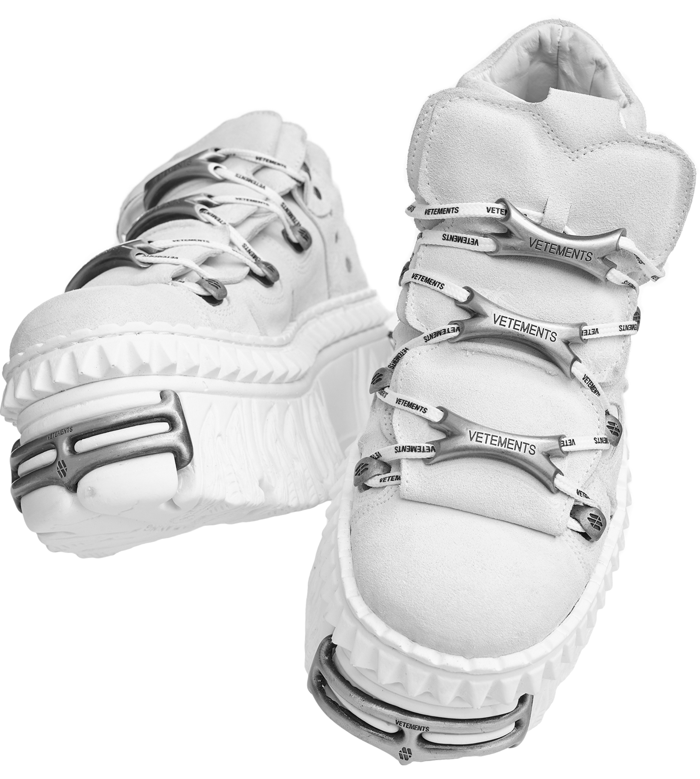 Vetements White New Rock Edition Platform Sneakers