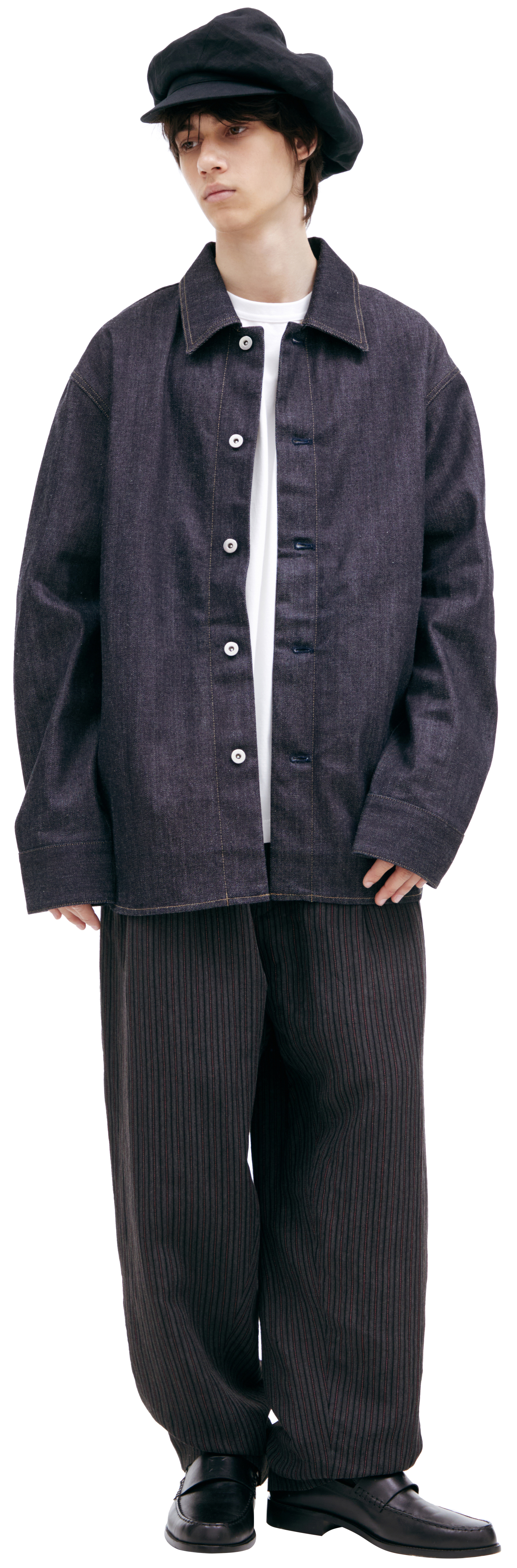 Buy Jil Sander men blue denim shirt for €497 online on SV77