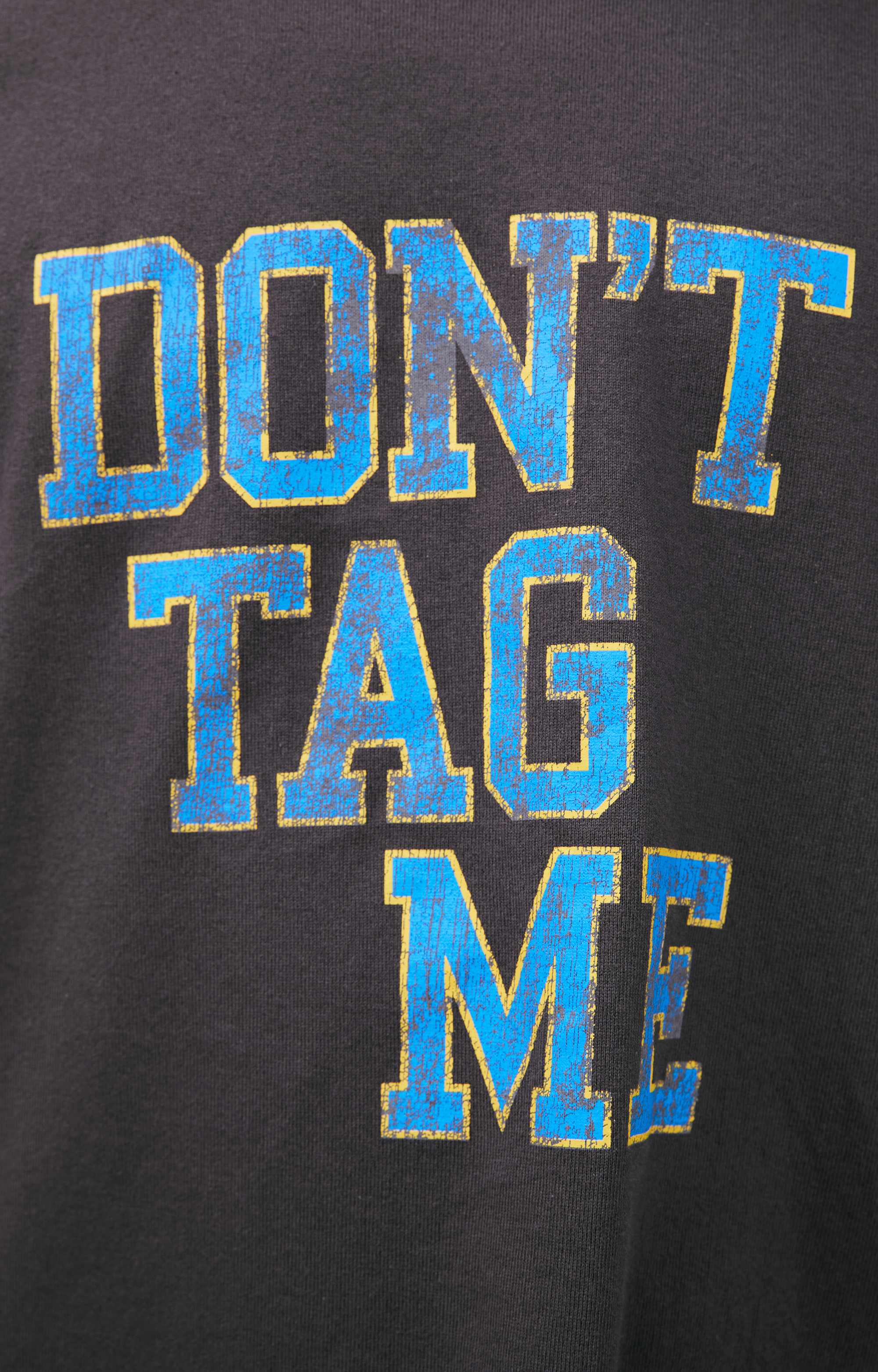 Buy Maison Mihara Yasuhiro men grey 'donʼt tag me' t-shirt for