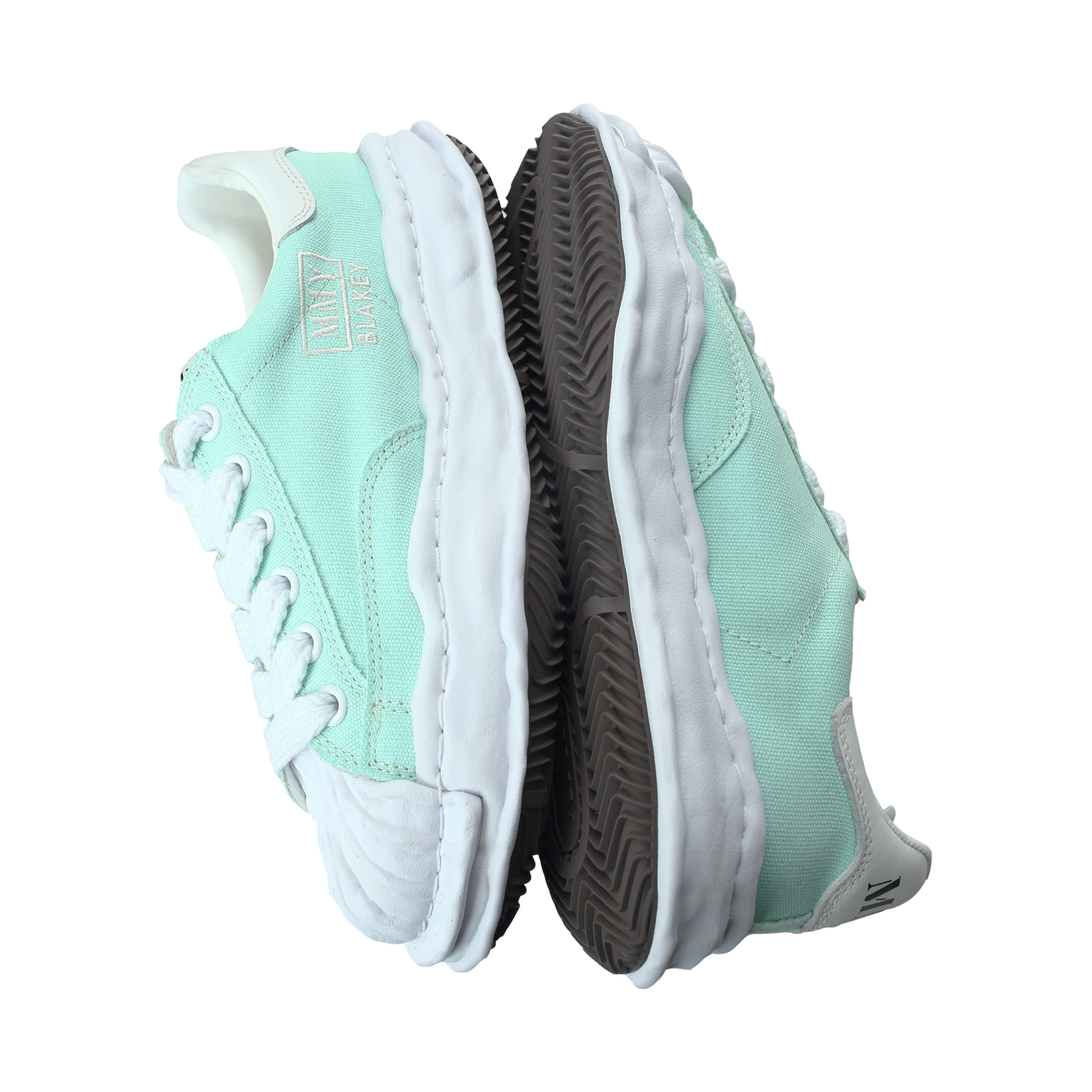 Shop Miharayasuhiro Wayne Low Top Sneakers In Light Green