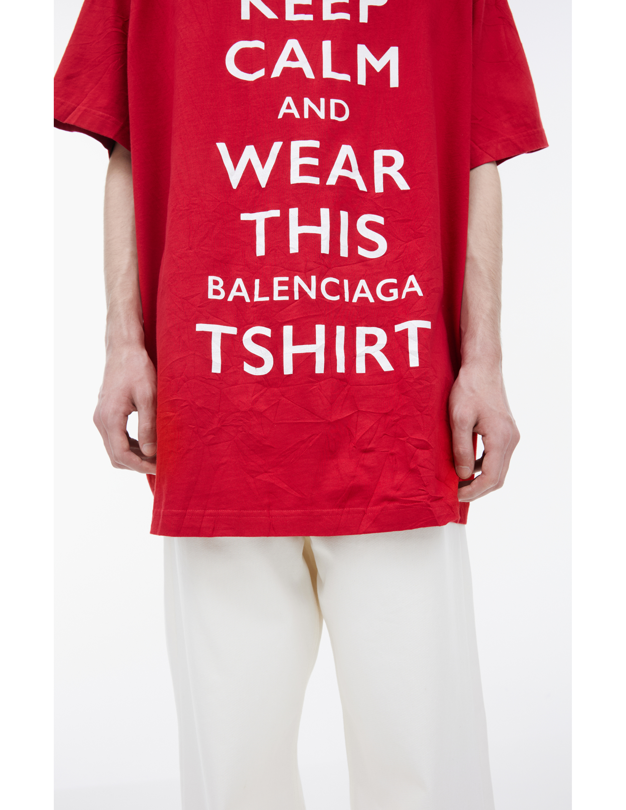 Balenciaga Red Oversize T-shirt In Red