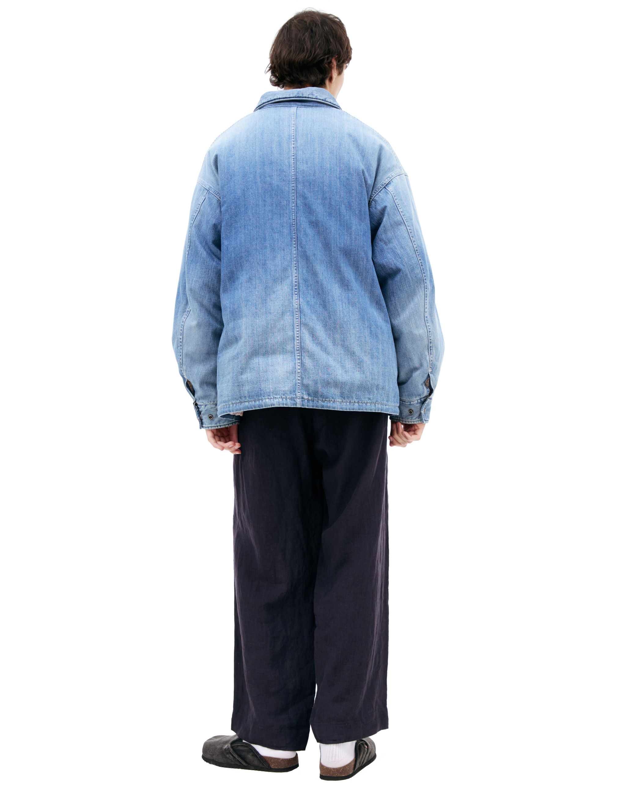 Visvim Puffed Denim Jacket In Blue