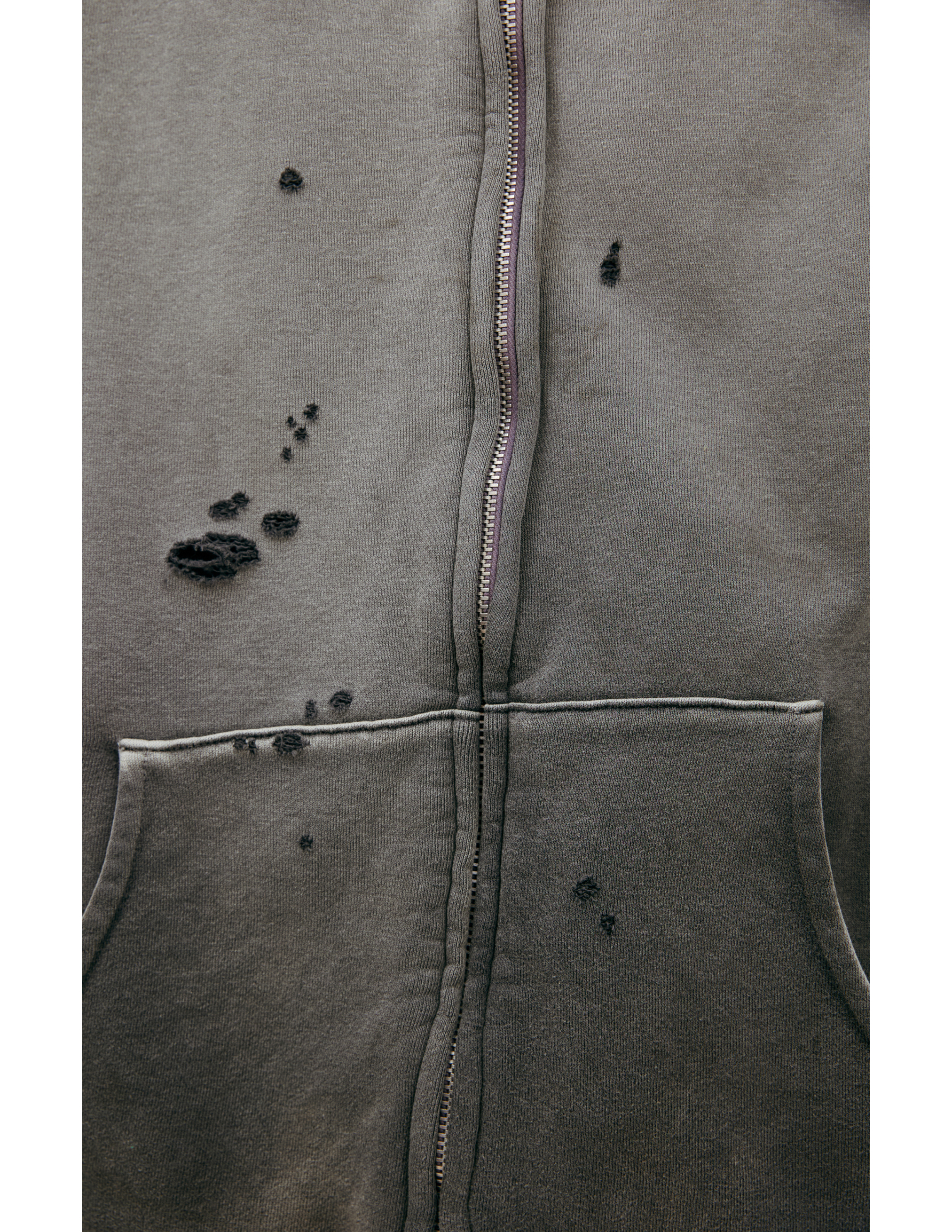 Saint Mxxxxxx Hoodie With Ripped Effect In Grey