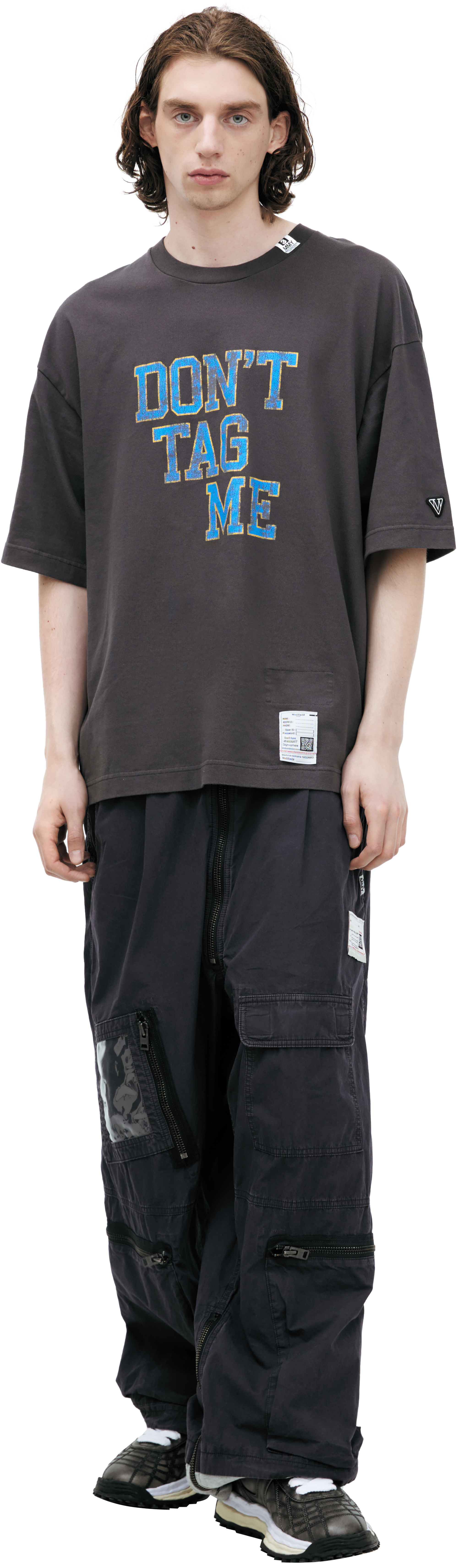 25ss MAISON MIHARA YASUHIRO Tシャツ 46サイズ Buy Maison Mihara Yasuhiro men grey 'donʼt tag me' t-shirt for