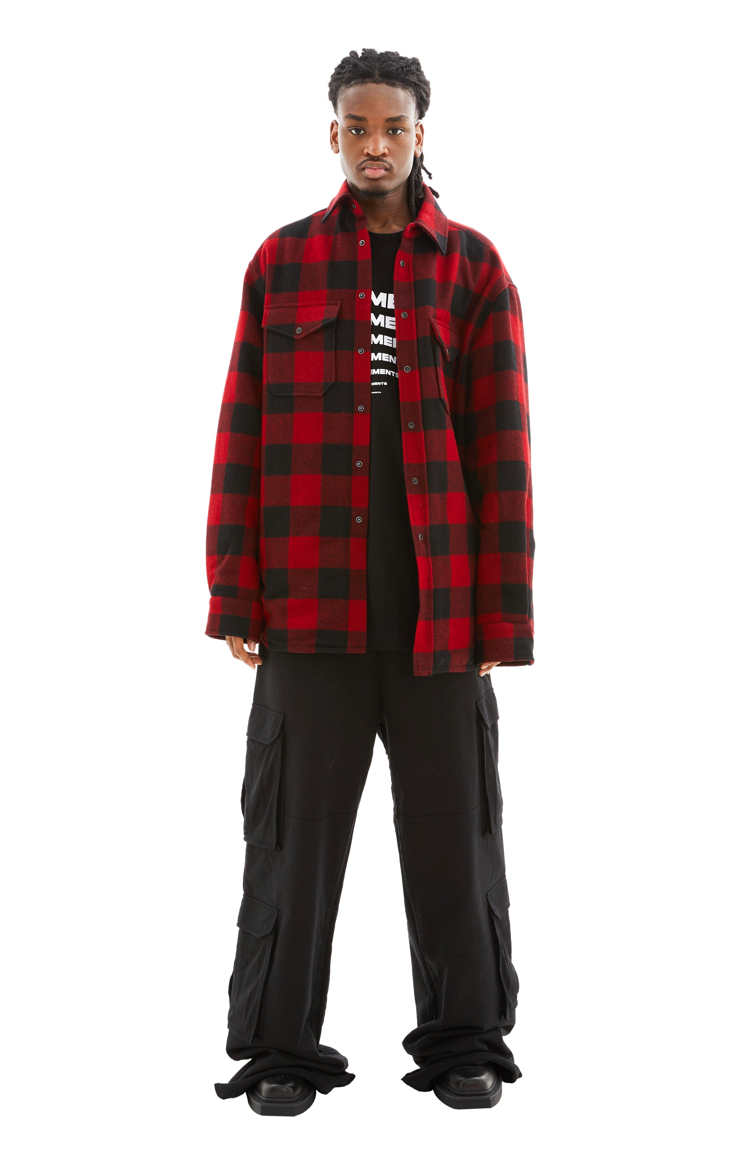 トップス VETEMENTS FLANNEL SHIRT VEST Buy VETEMENTS men flannel shirt for $447 online on SV77, UE64SH260BR