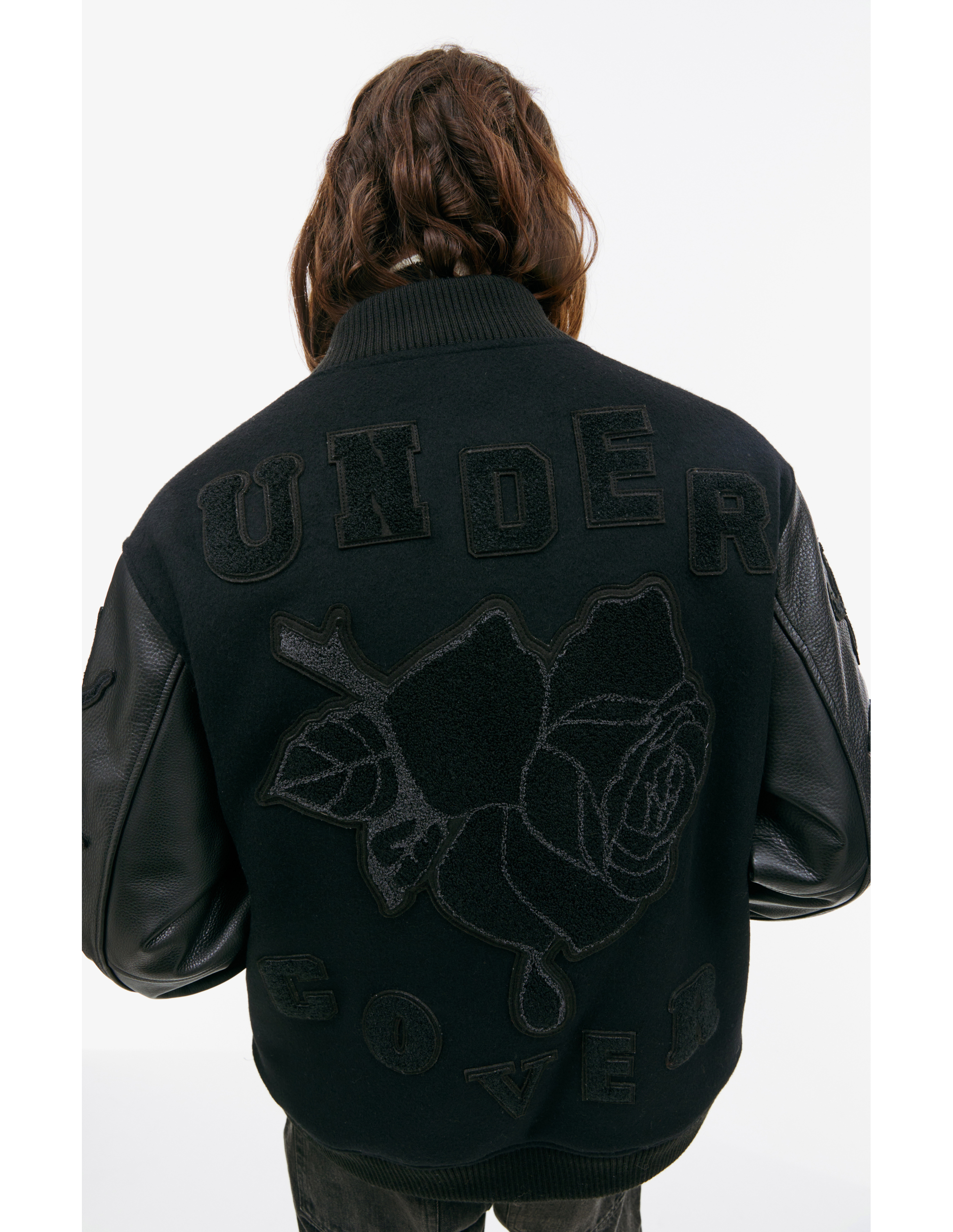 Shop Undercover Balance Chaos Bomber Jacket In Black
