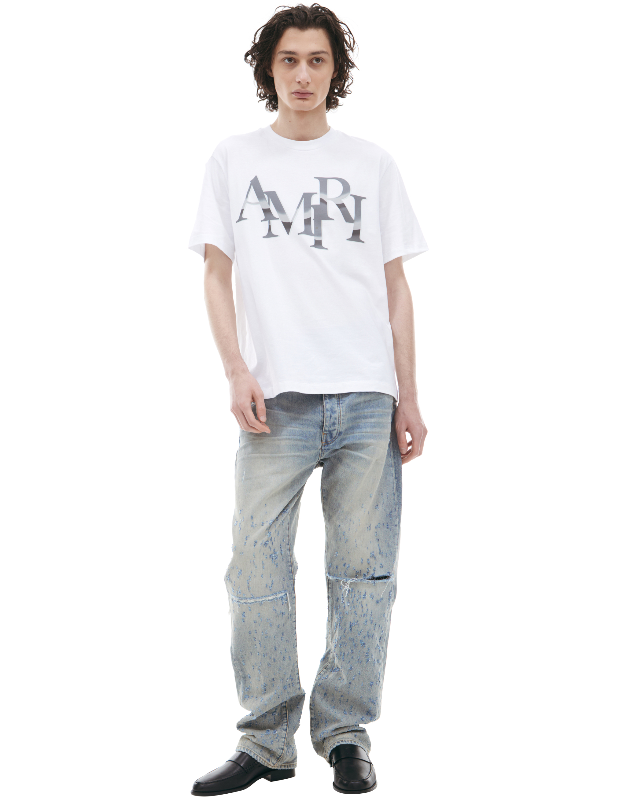 Amiri White Logo T-shirt In White
