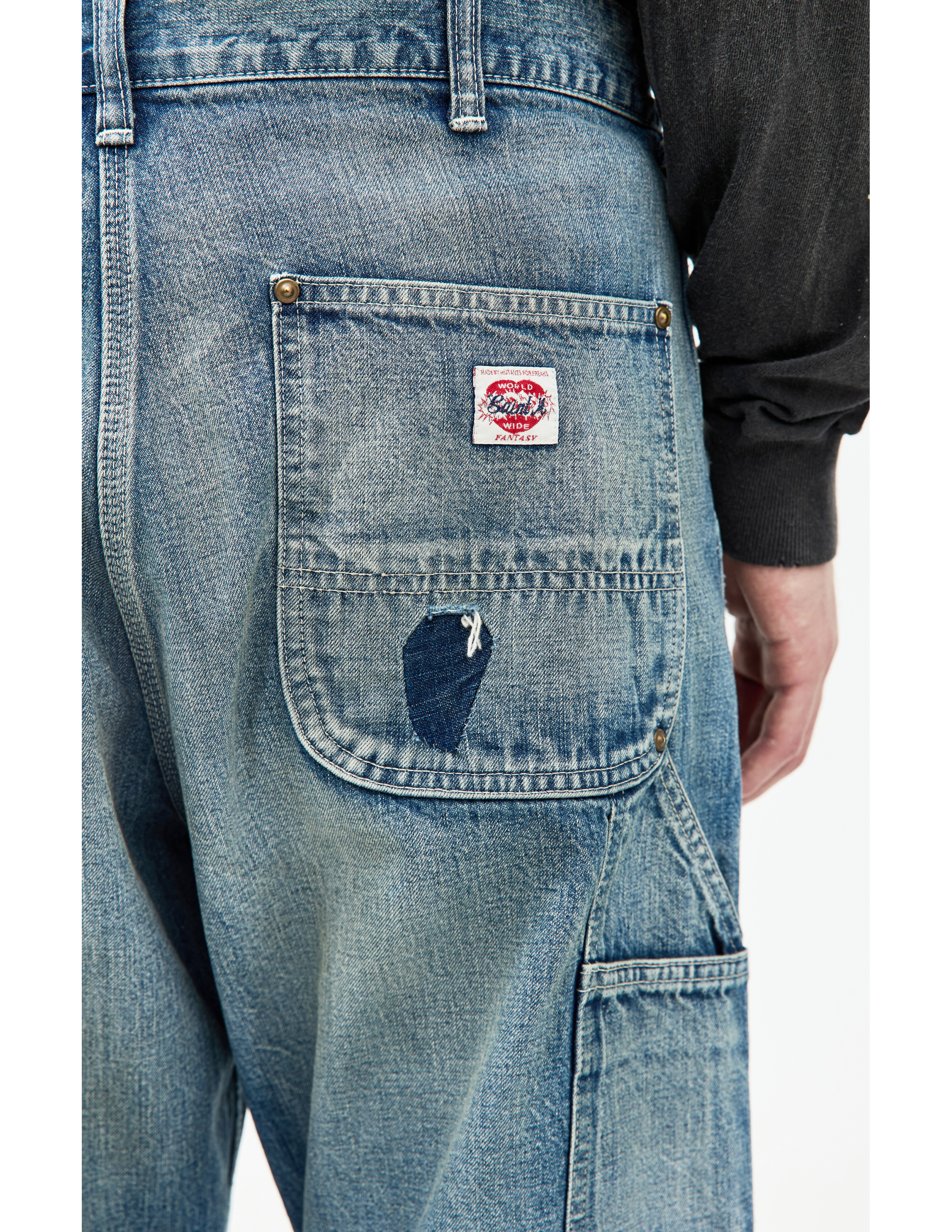 Saint Mxxxxxx Double Knee Cotton Jeans In Blue