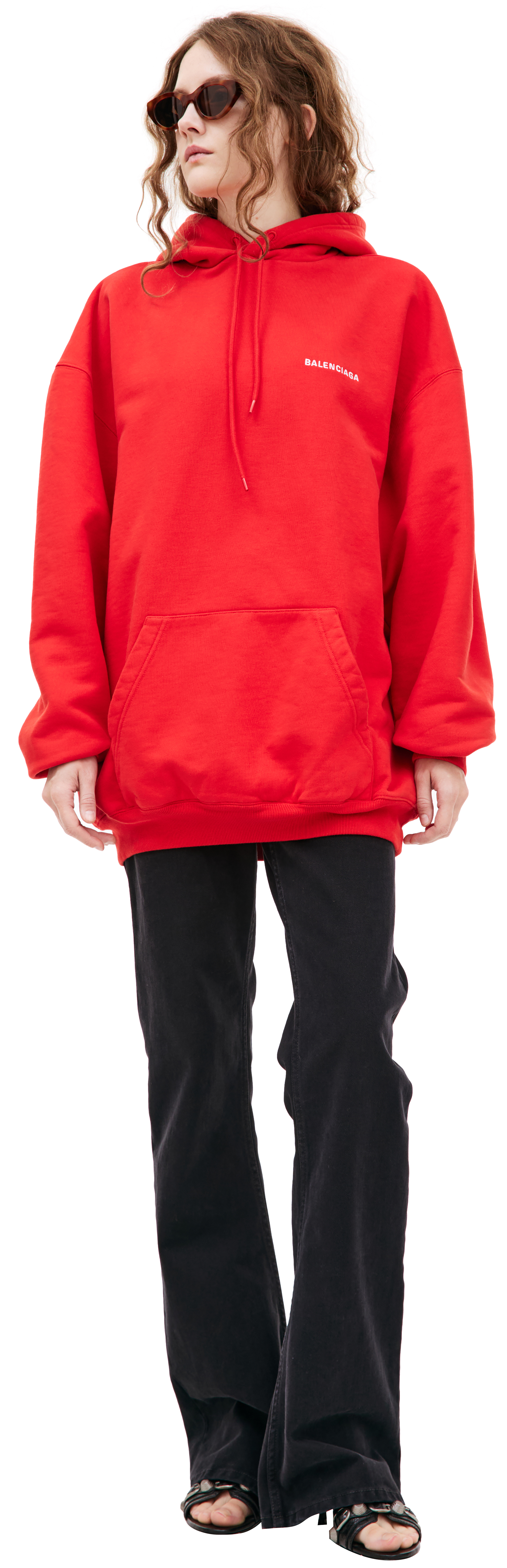 セール!!BALENCIAGA★788752 Buy Balenciaga women red oversize logo hoodie for $1,260