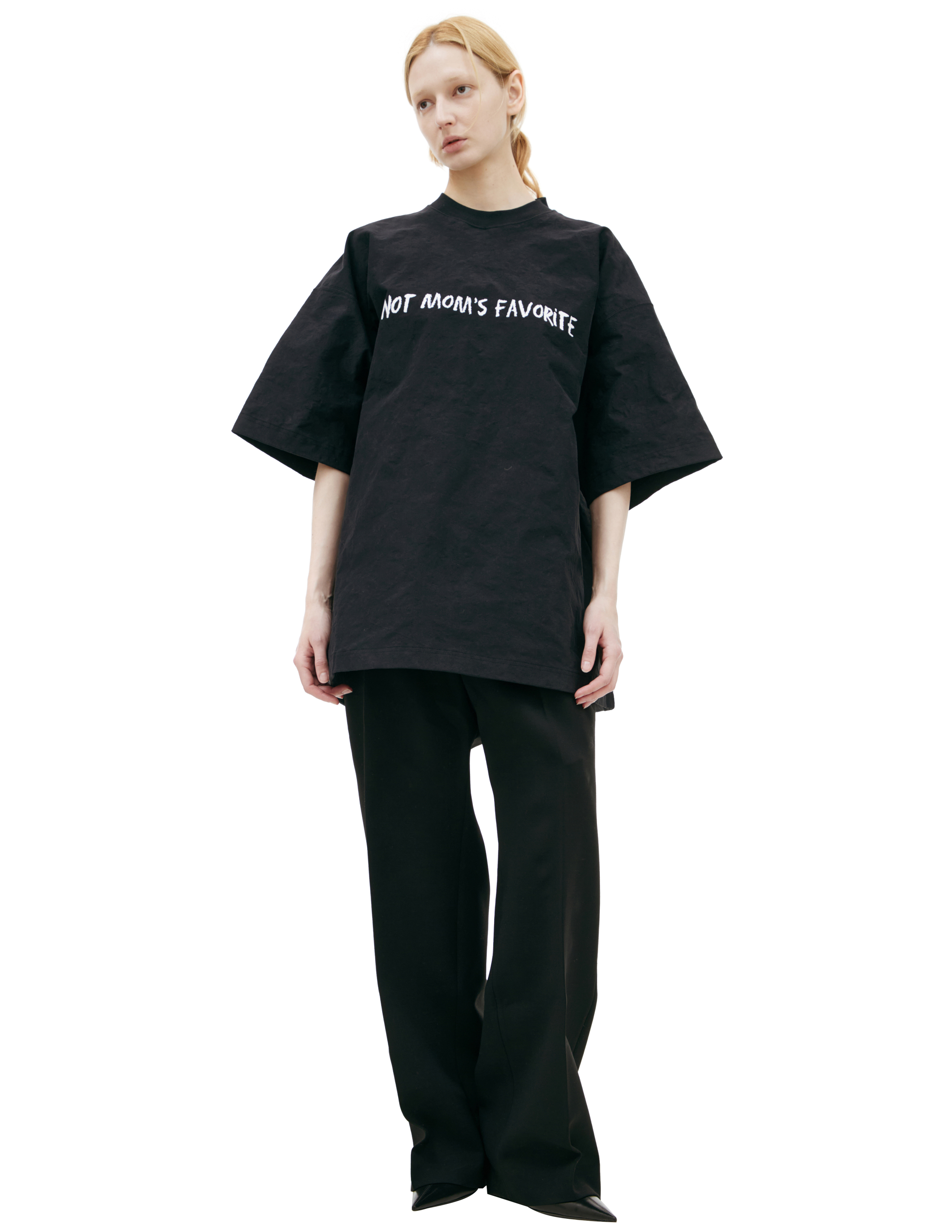 'NOT MOMS' print t-shirt