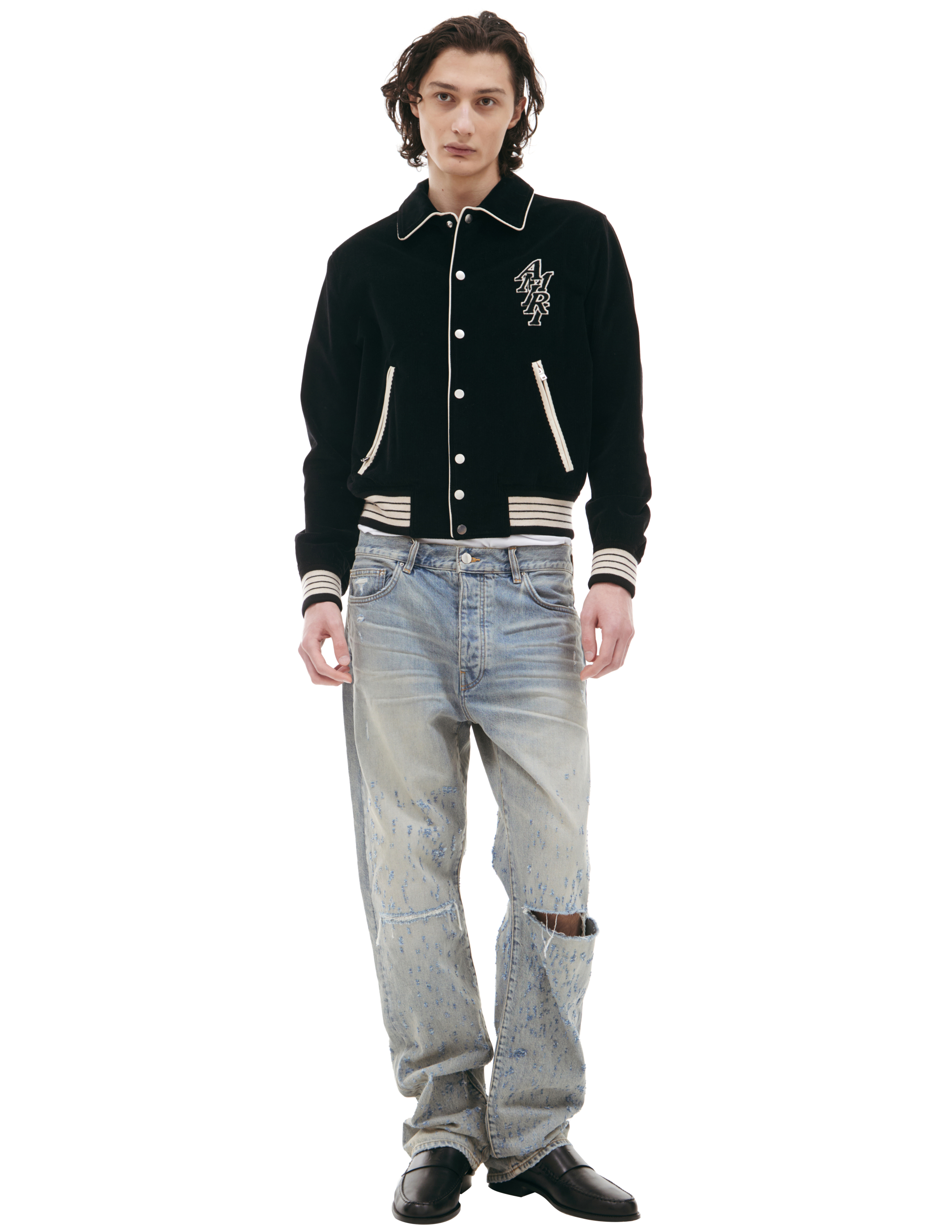 Amiri Corduroy Jacket With Buttons In Black