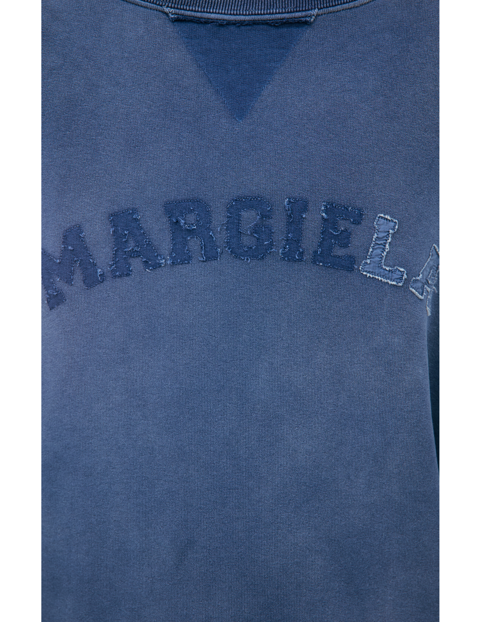 Shop Maison Margiela Blue Patch Sweatshirt