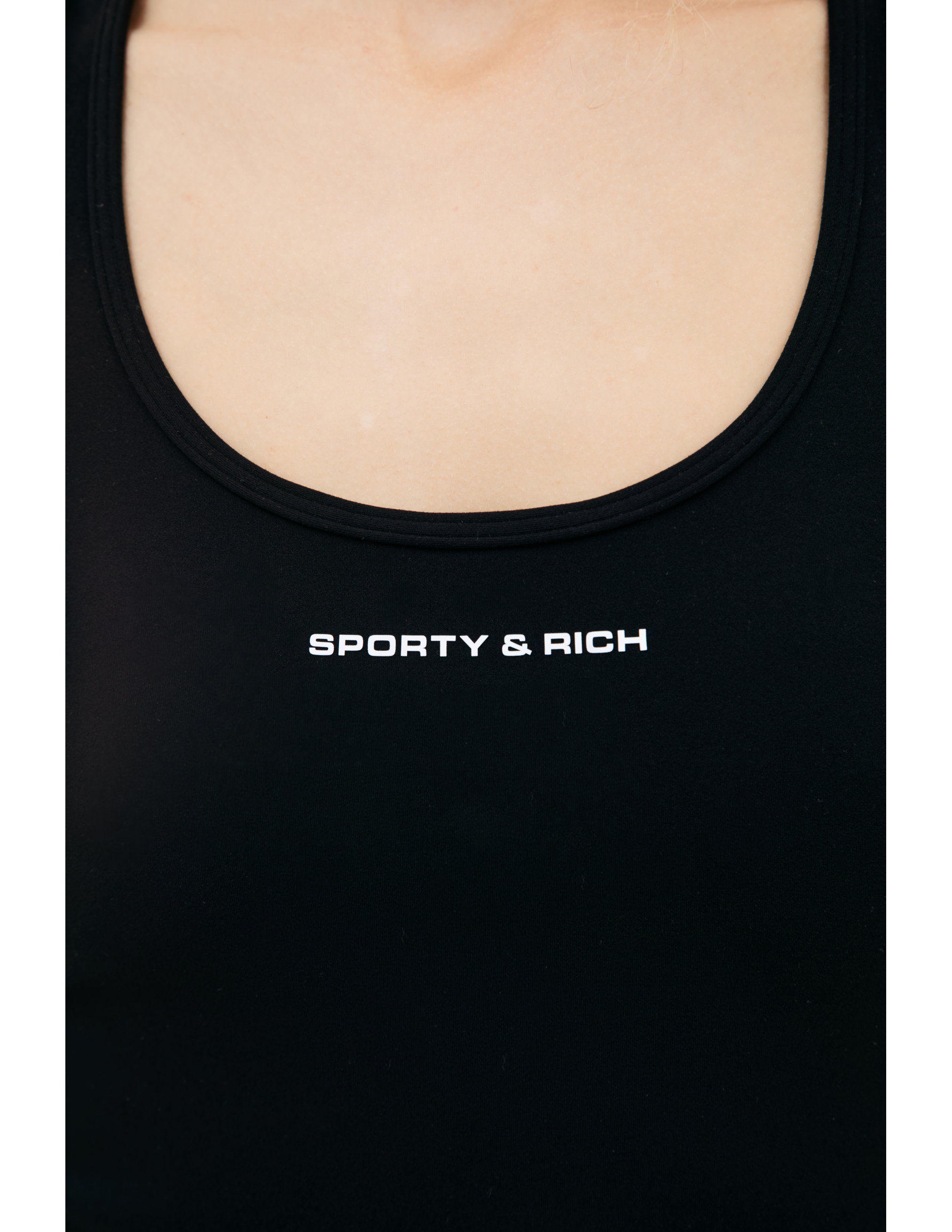 Shop Sporty And Rich Black Logo Top