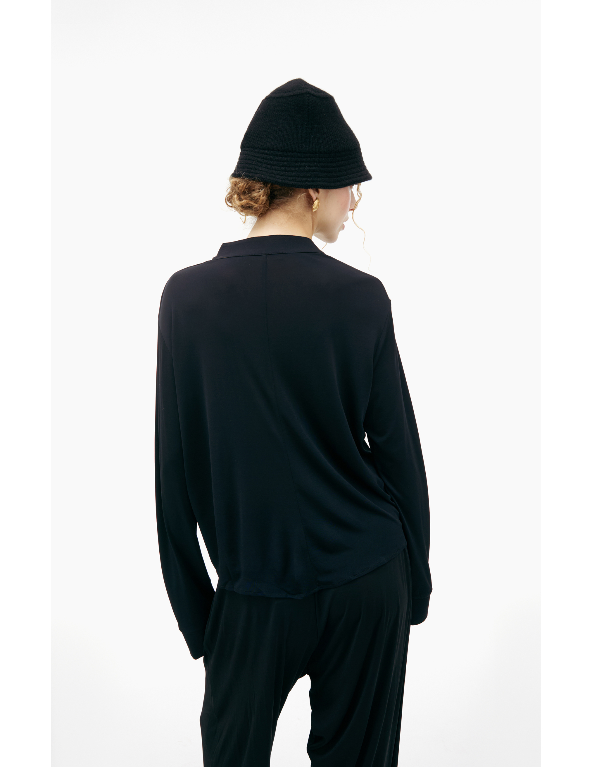 THE ROW BLACK BUTTON-DOWN LONGSLEEVE
