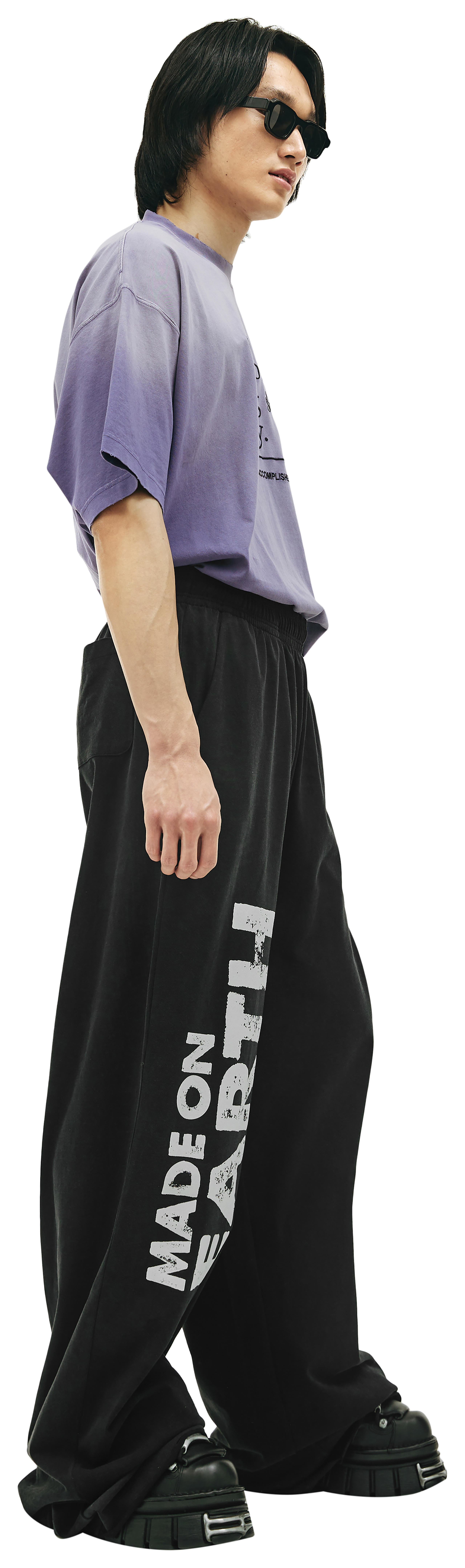 Made On Earth Double Jersey Sweatpants Faded Black